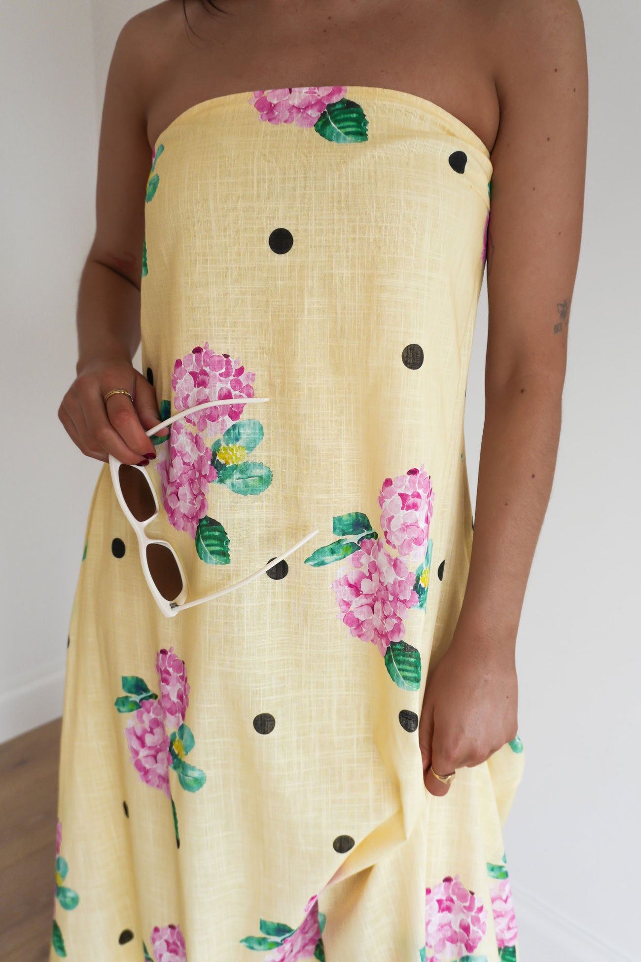 Sloane Maxi Dress Yellow Hydrangea