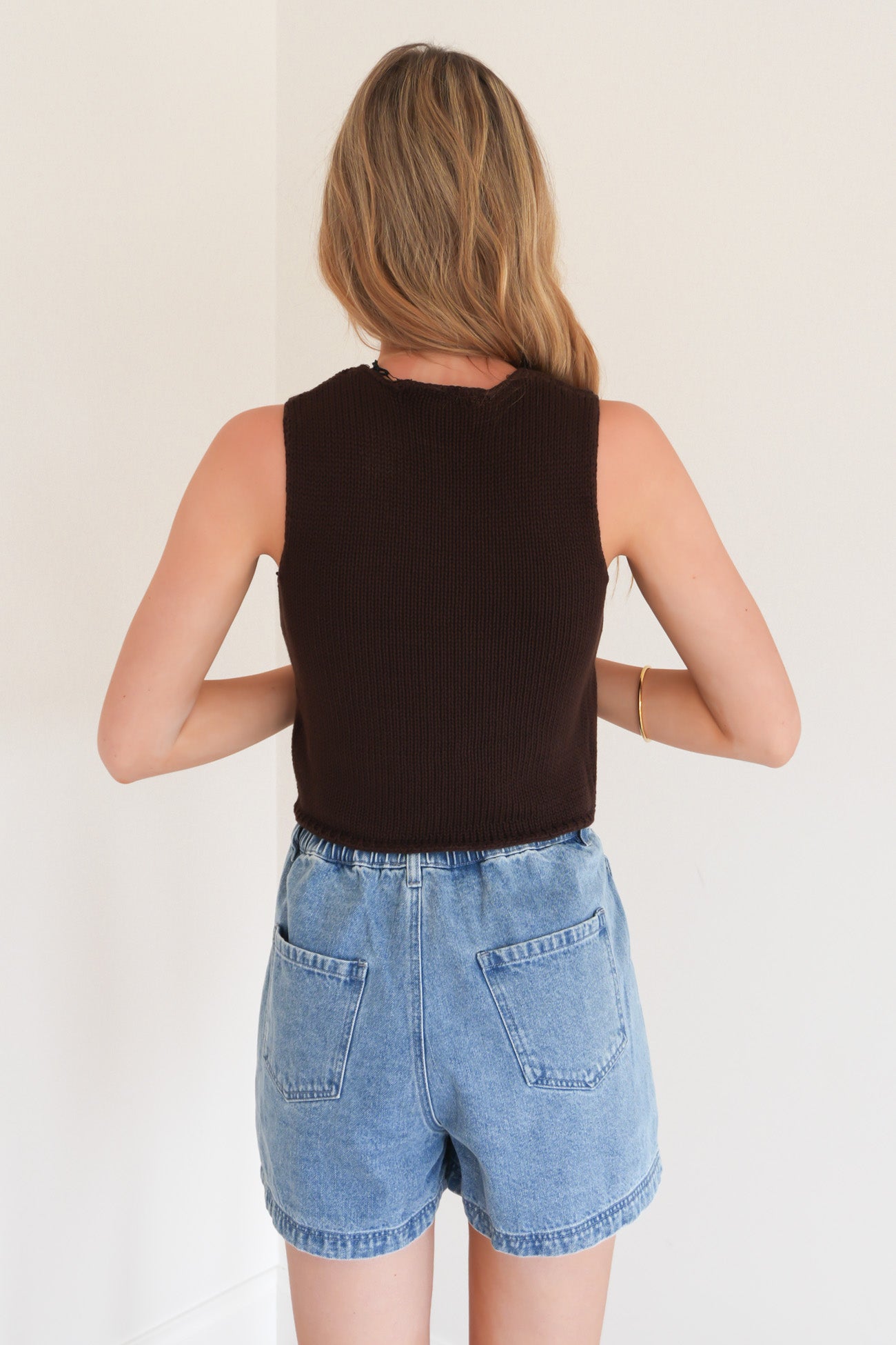 Sunset Knit Top Brown