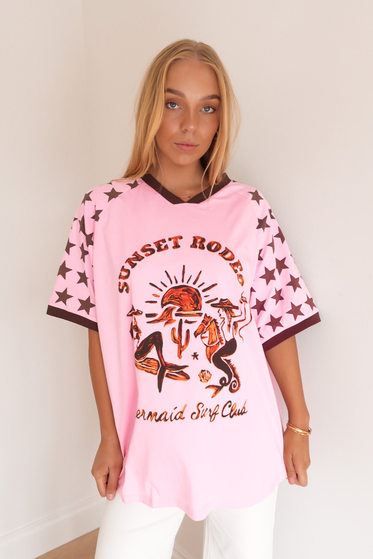 Sunset Rodeo Tee Pink