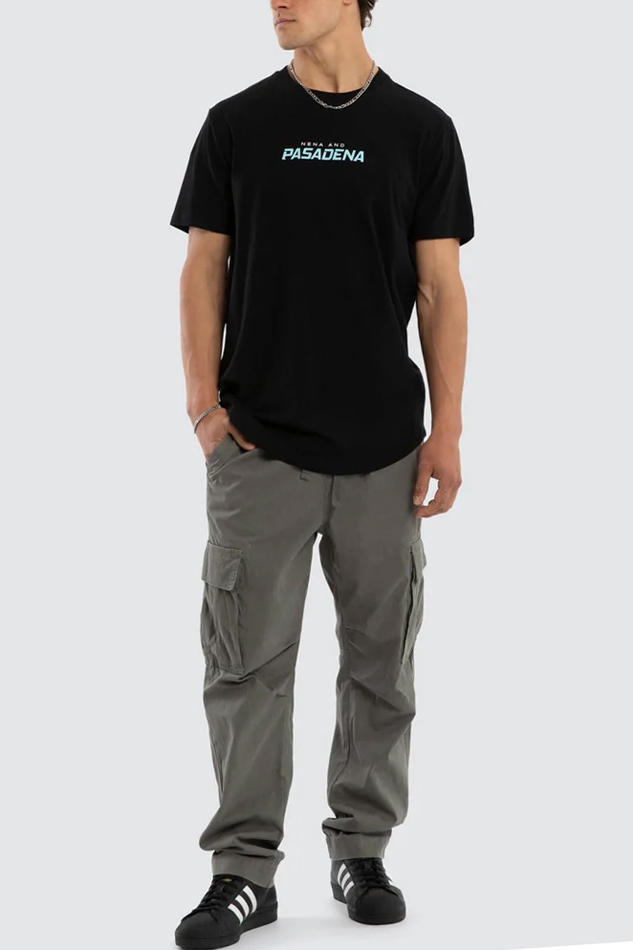 System Dual Curved Tee Jet Black