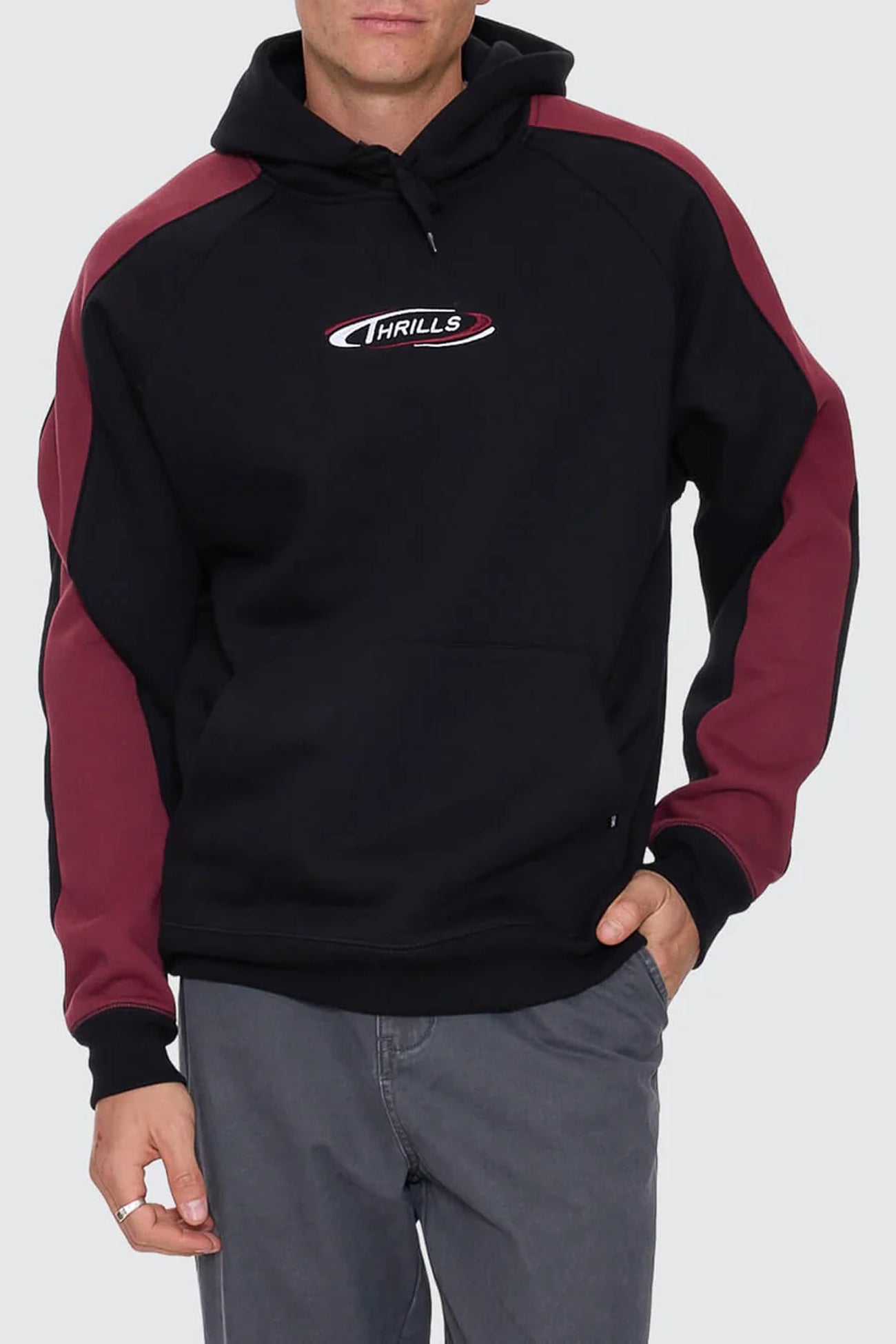 Spectral Raglan Panel Cropped Hood Black