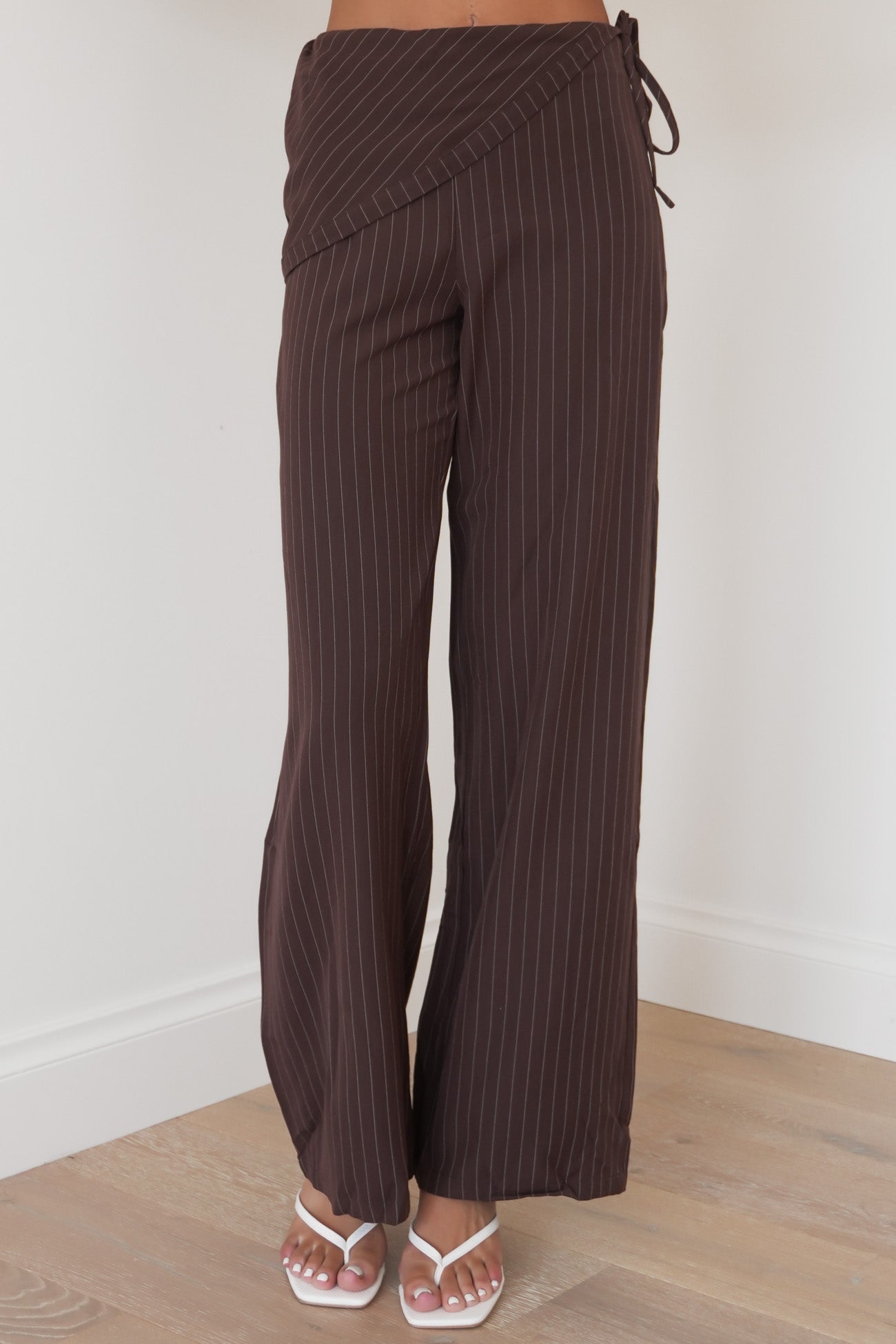 Tacita Pant Chocolate Pinstripe