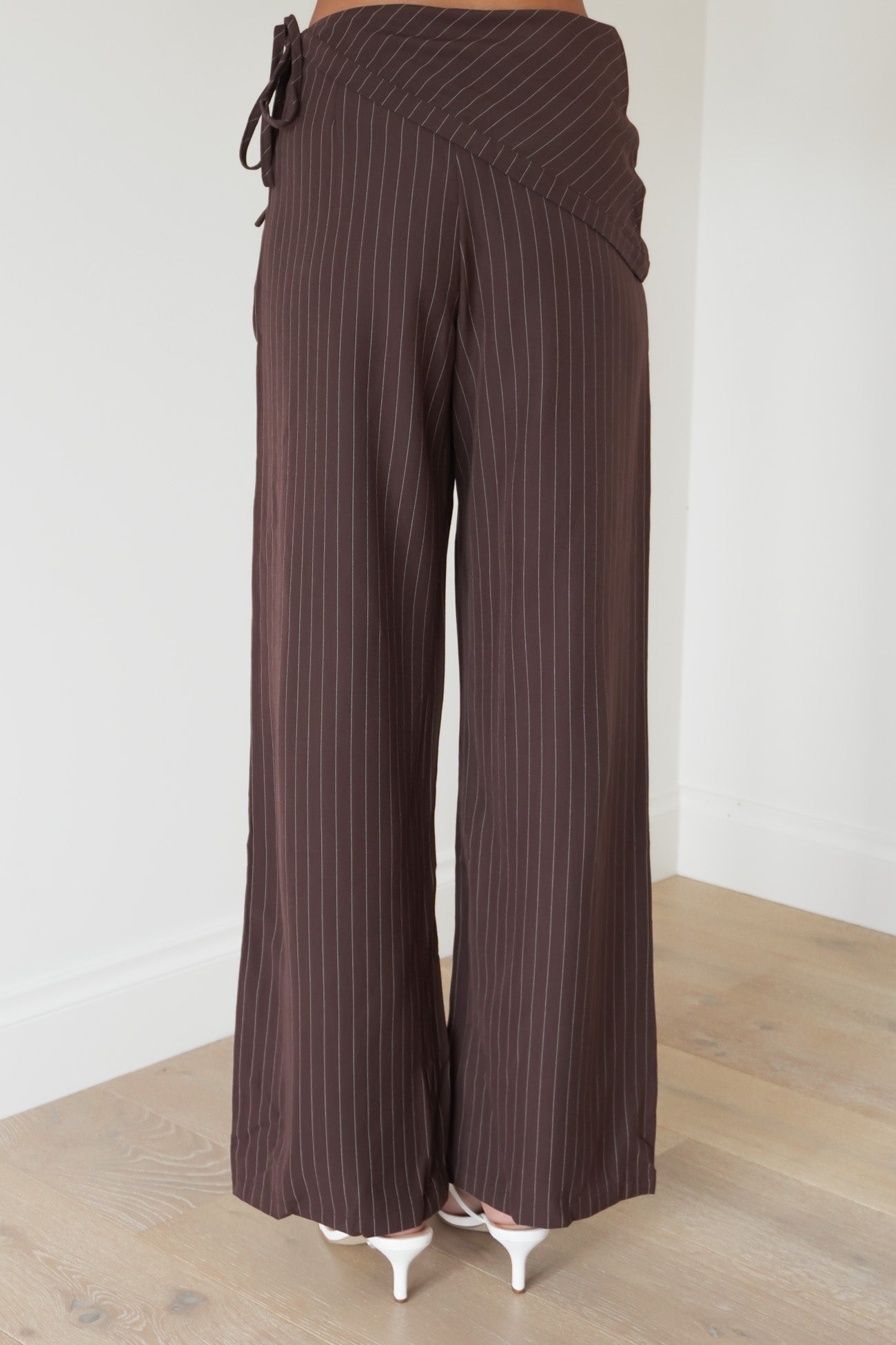 Tacita Pant Chocolate Pinstripe
