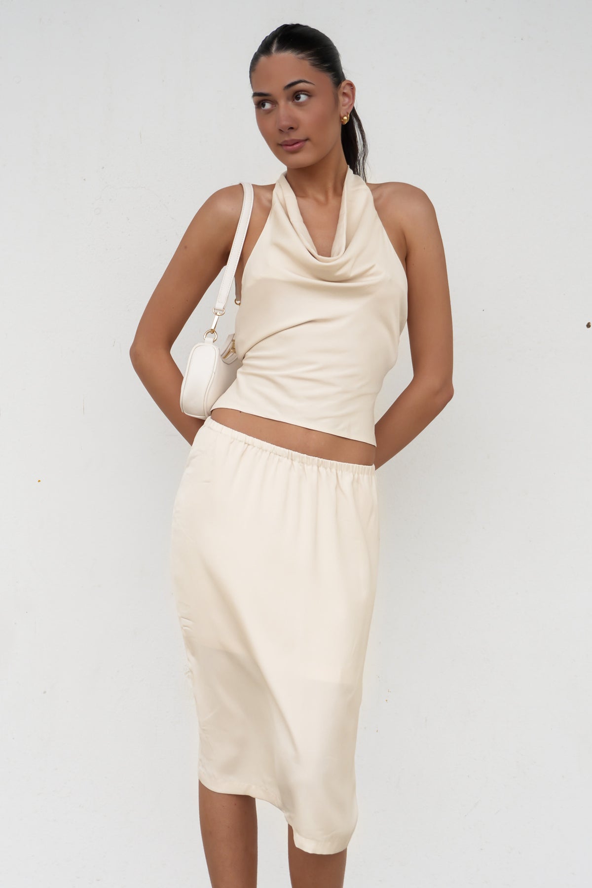 Taesha Halter Top Cream