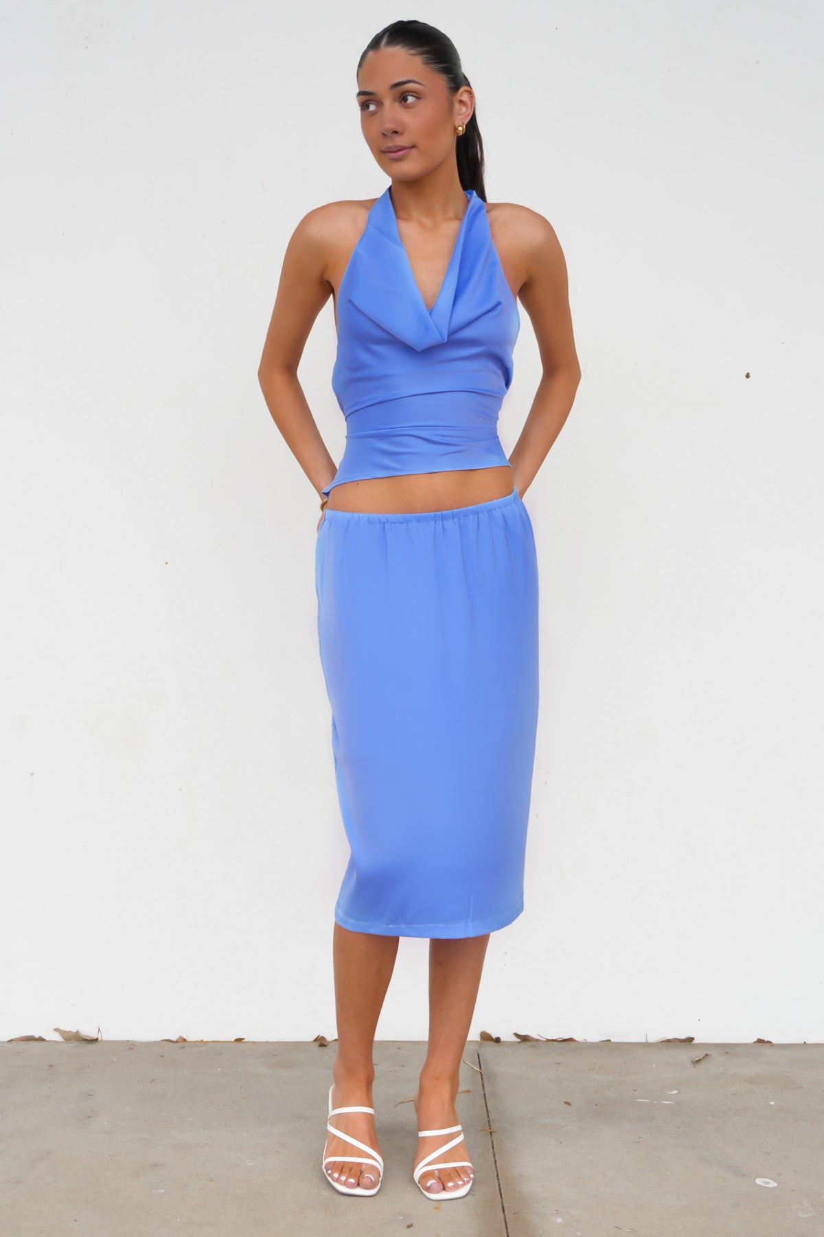 Taesha Midi Skirt Blue