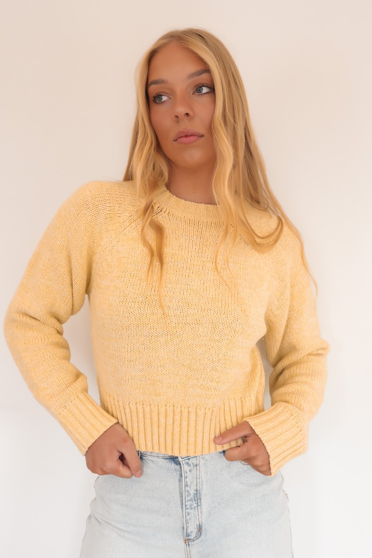 Talullah Crew Knit Yellow