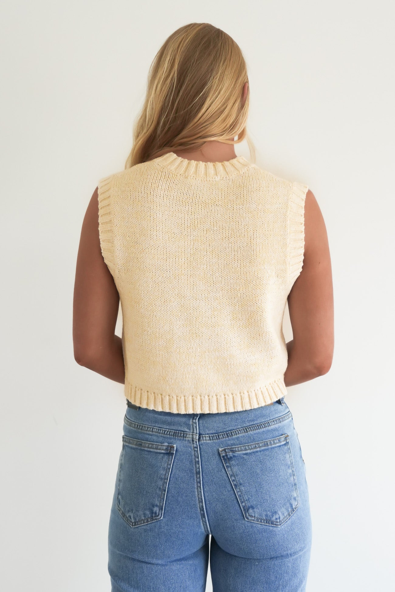Talullah Knit Vest Vintage White