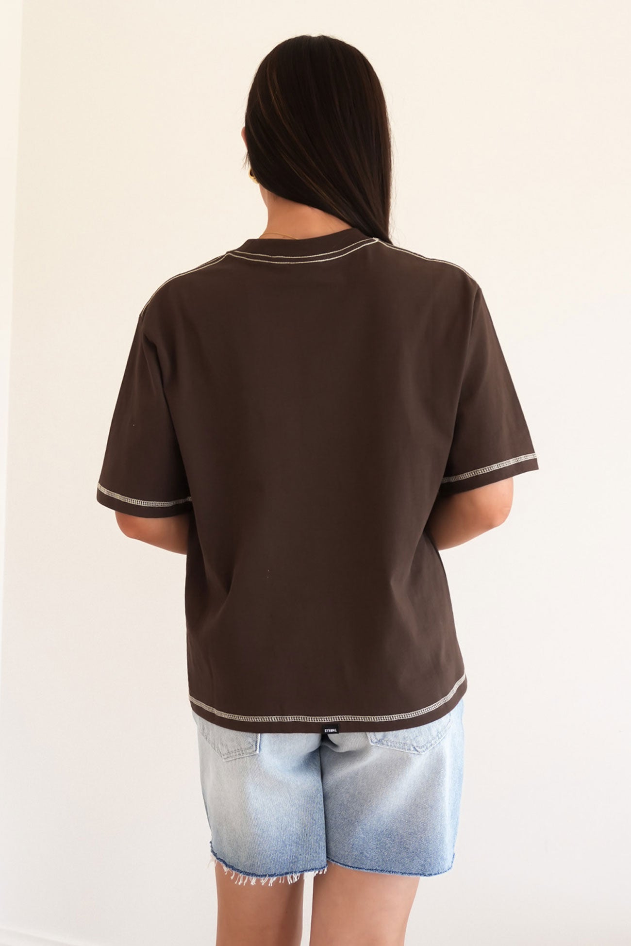Thrills Workwear Square Tee Postal Brown