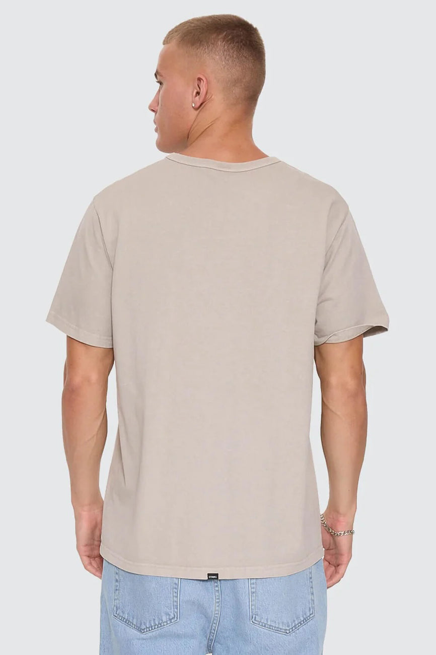 Thrills Workwear Embro Merch Tee Pumice Stone