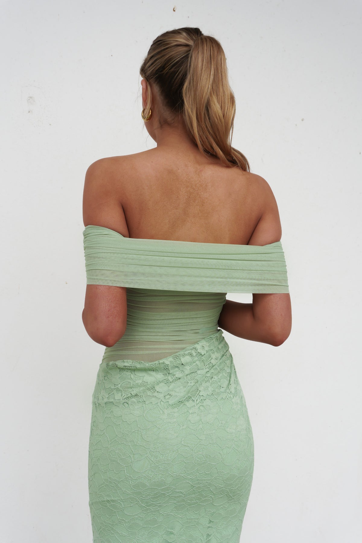 Tiffany Lace Maxi Dress Sage