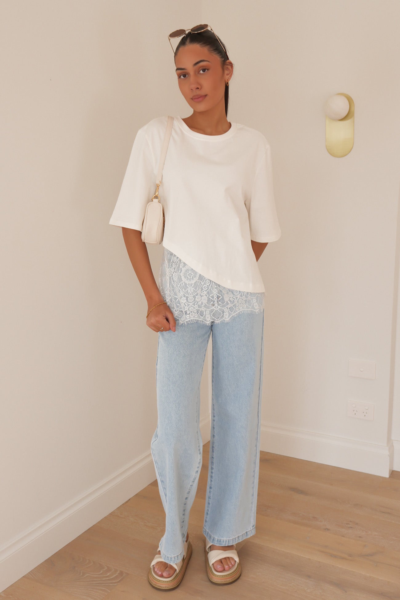 Tommi Lace Tee White
