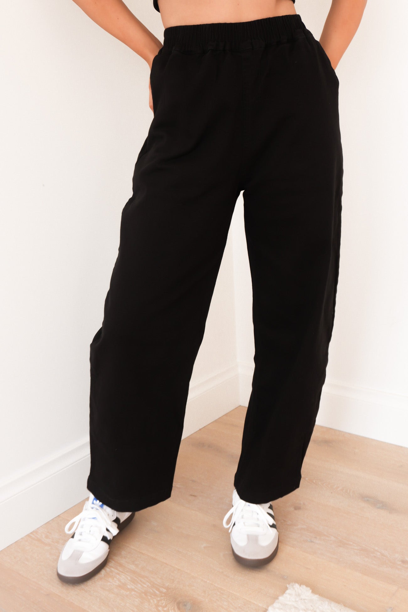 Torie Tapered Denim Pant Black