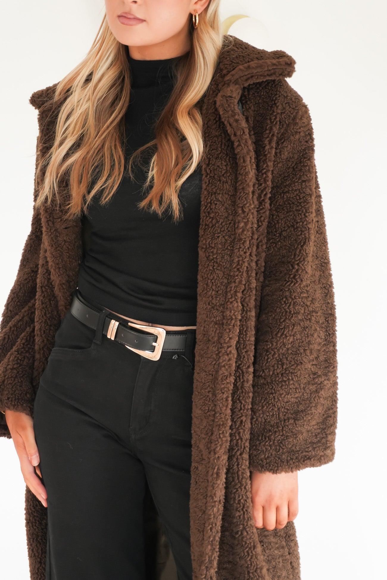 Tracie Teddy Coat Chocolate
