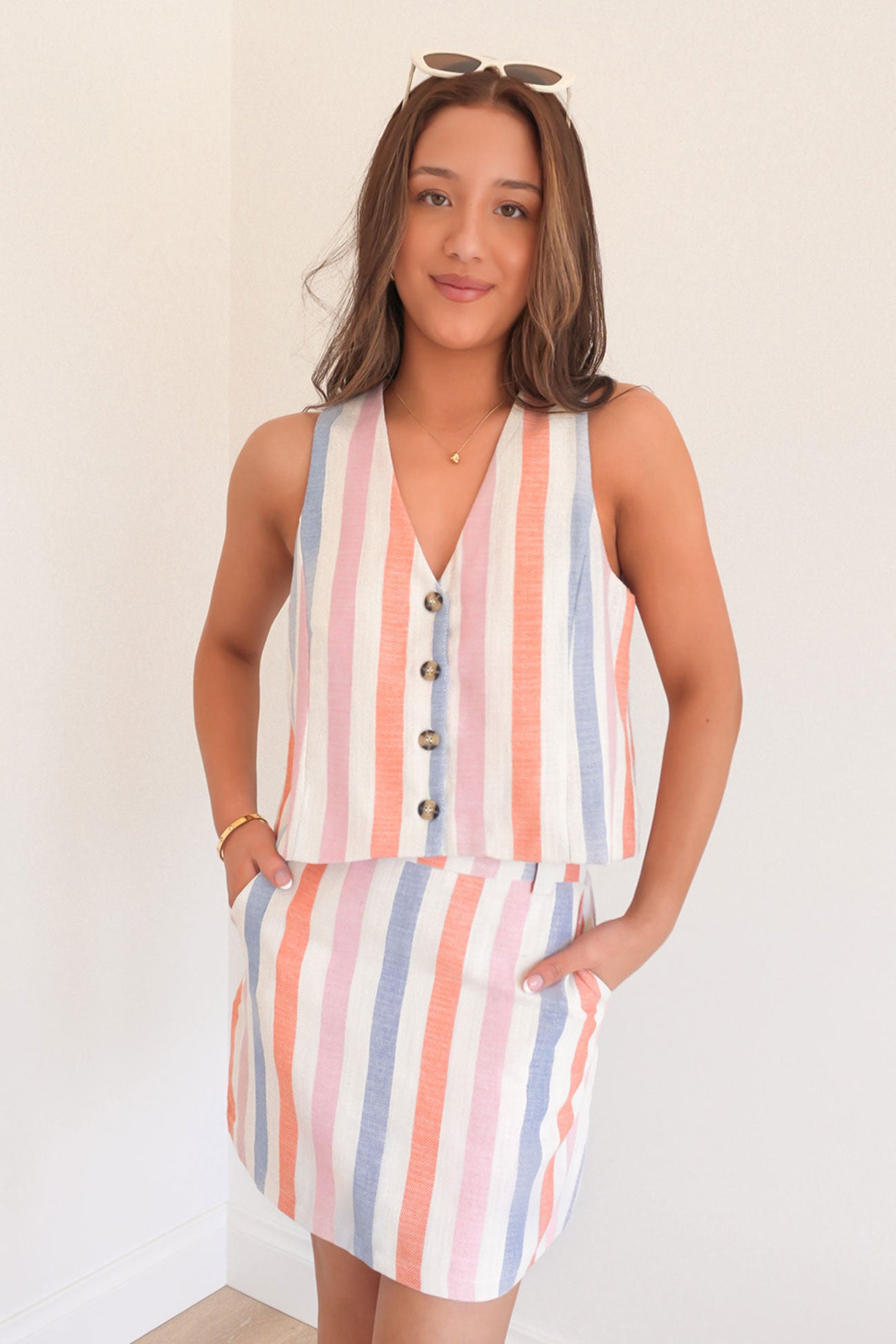 Travis Skirt Multi Stripe