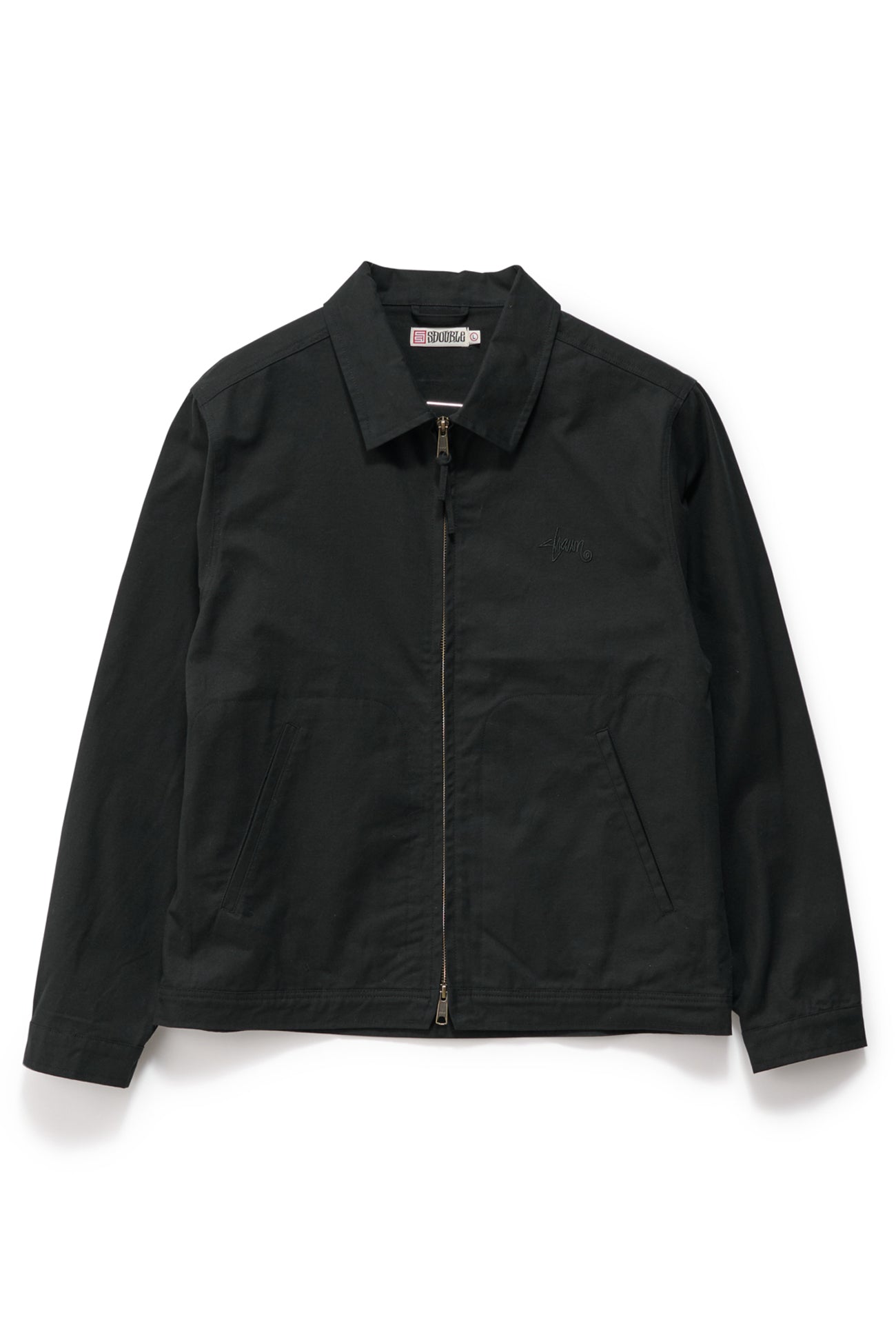 Unlined Canvas Zip Jacket Black f