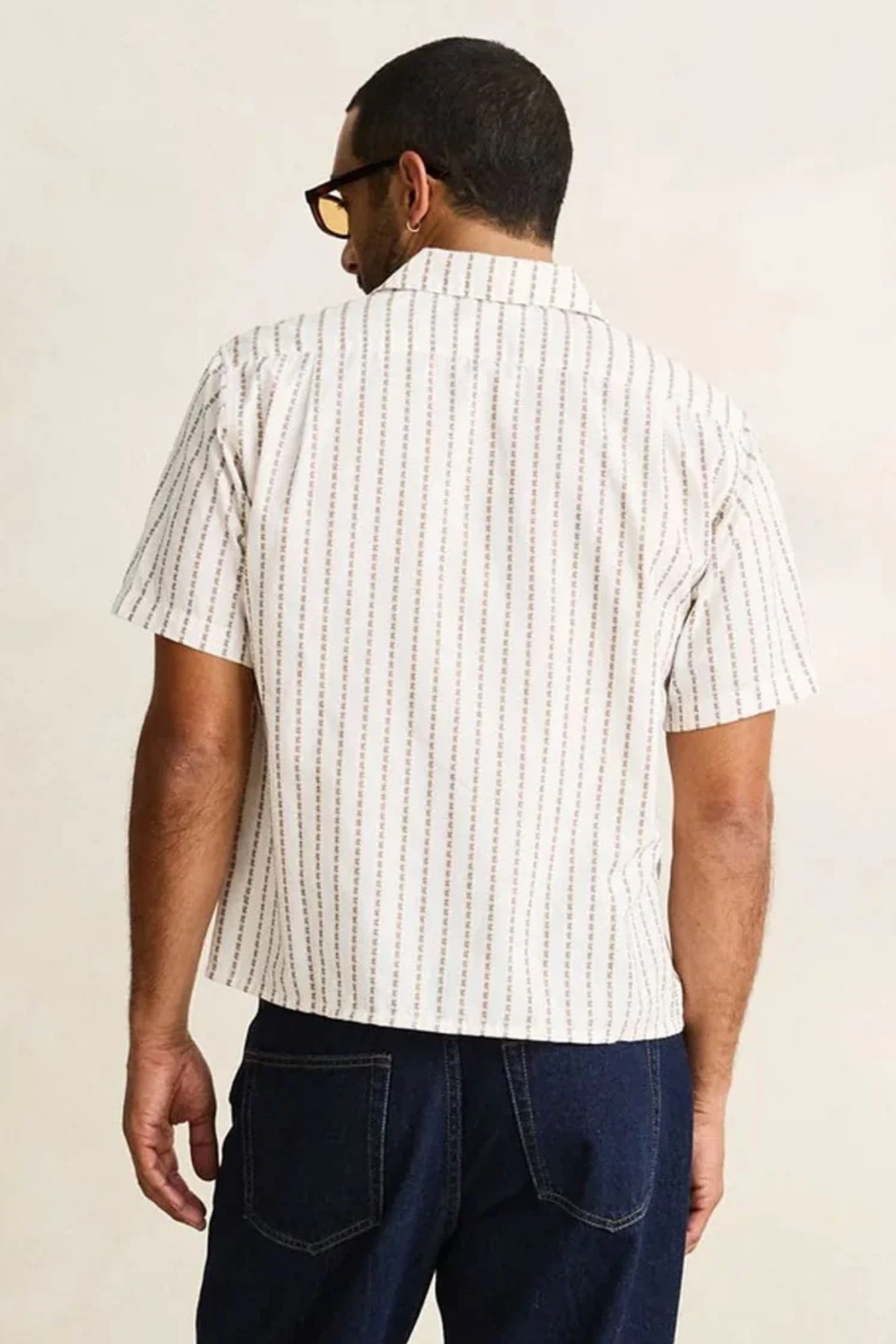 Vacation Stripe Crop Short Sleeve Shirt Multi