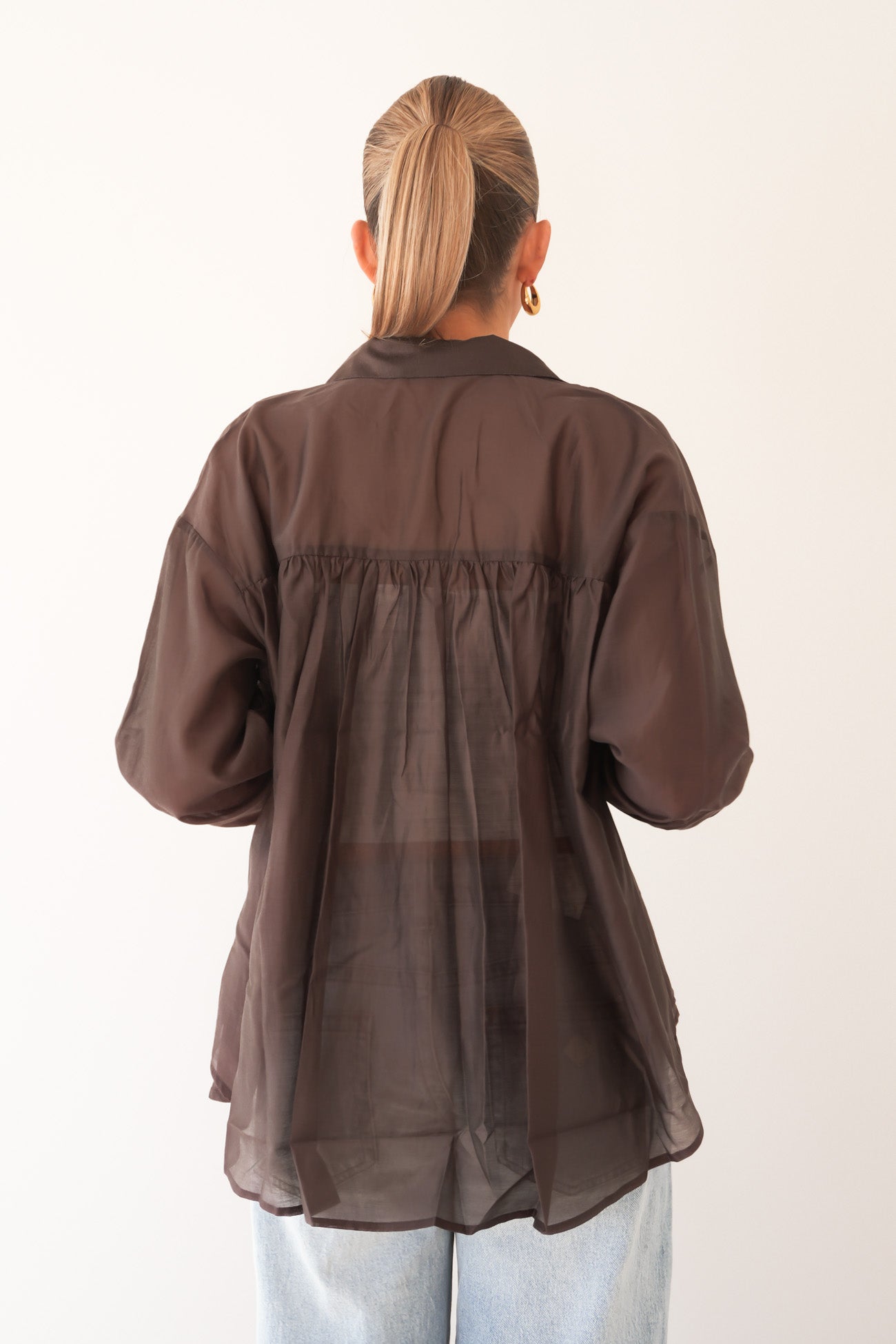 Val Oversized Shirt Chocolate