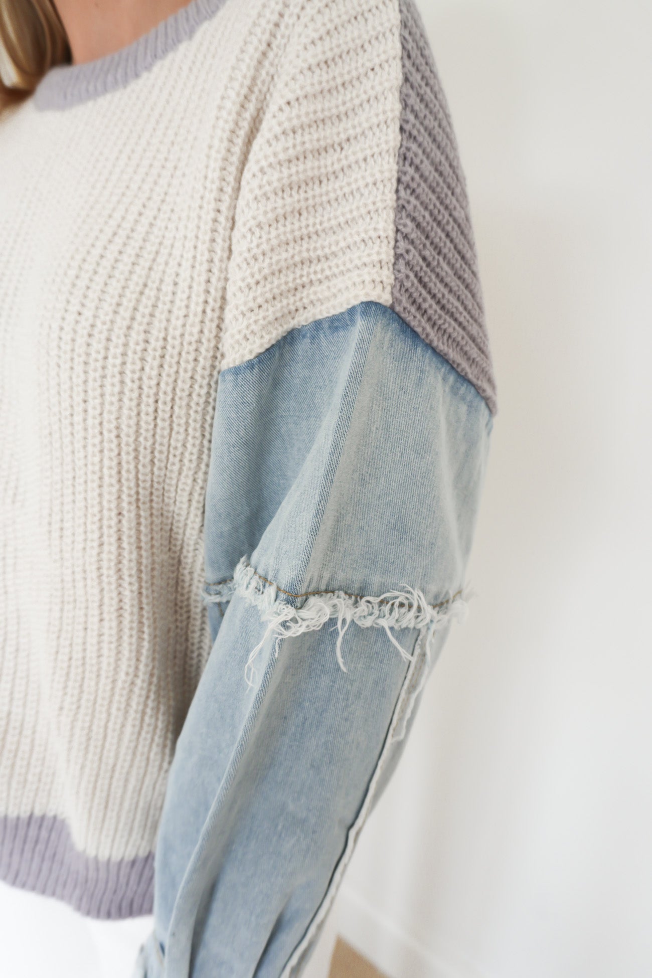 Vayla Knit Jumper Blue Grey