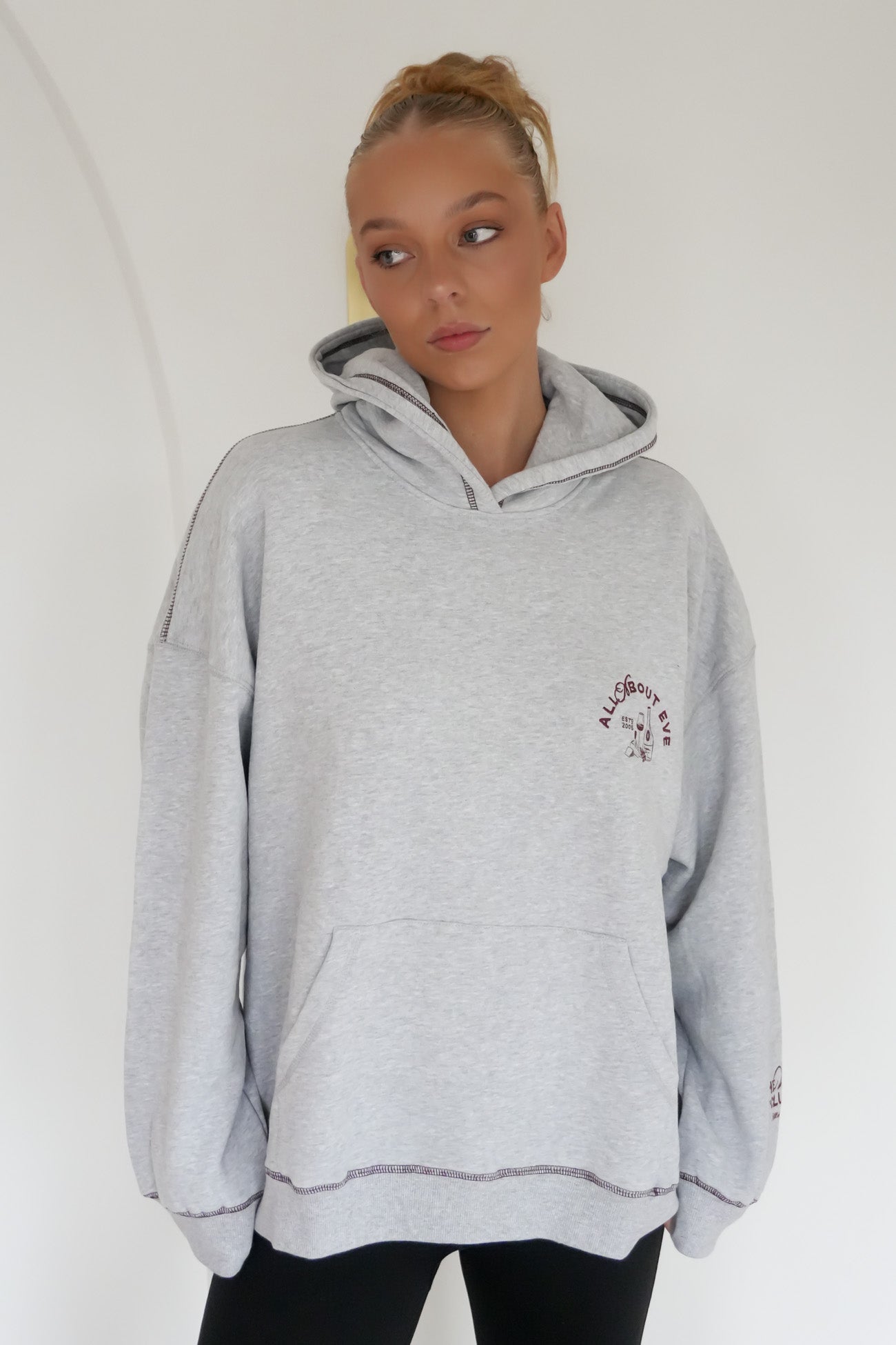 Vino Relaxed Hoodie Grey Marle