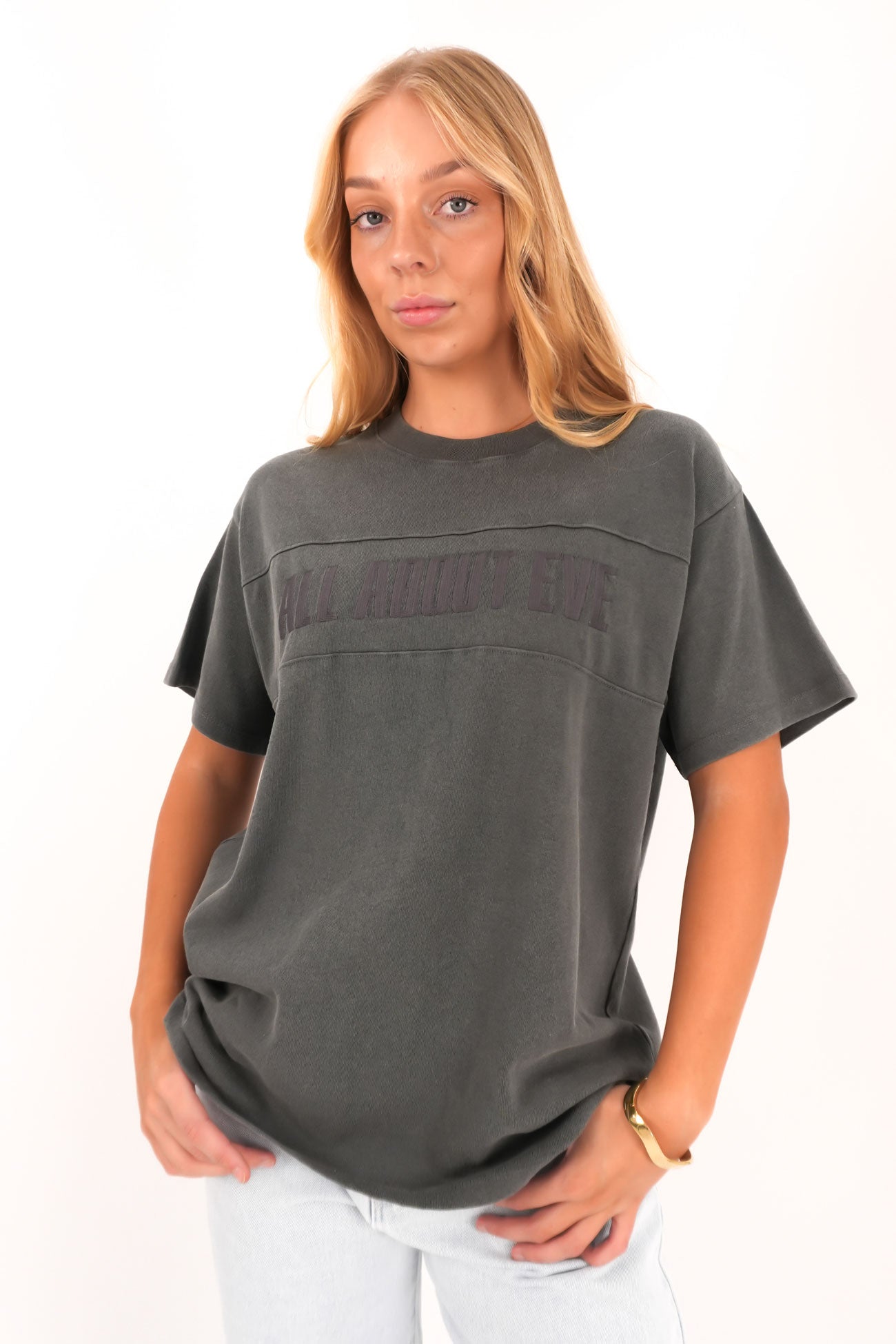 Vital Washed Oversized Tee Charcoal