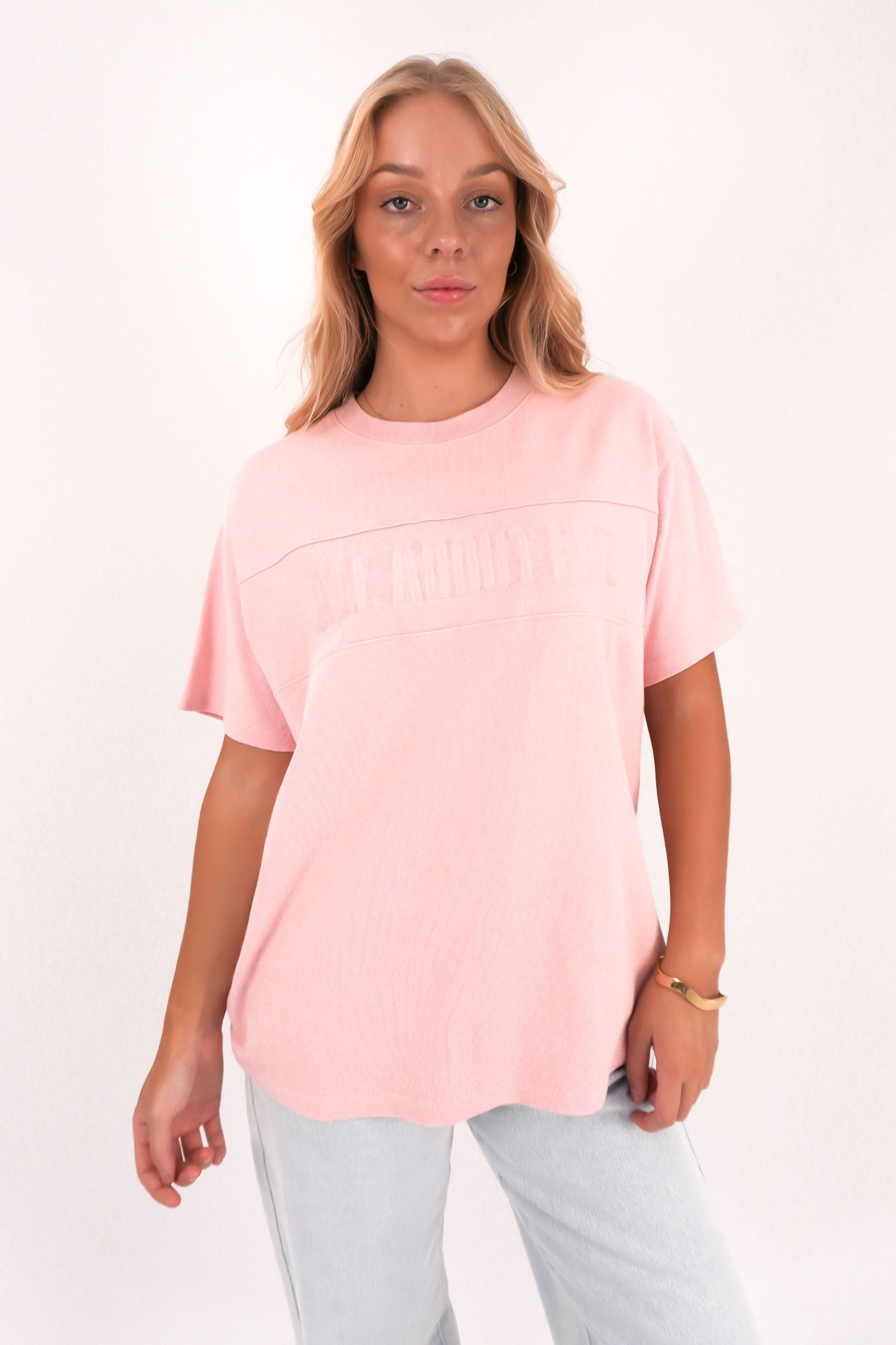 Vital Washed Oversized Tee Pink