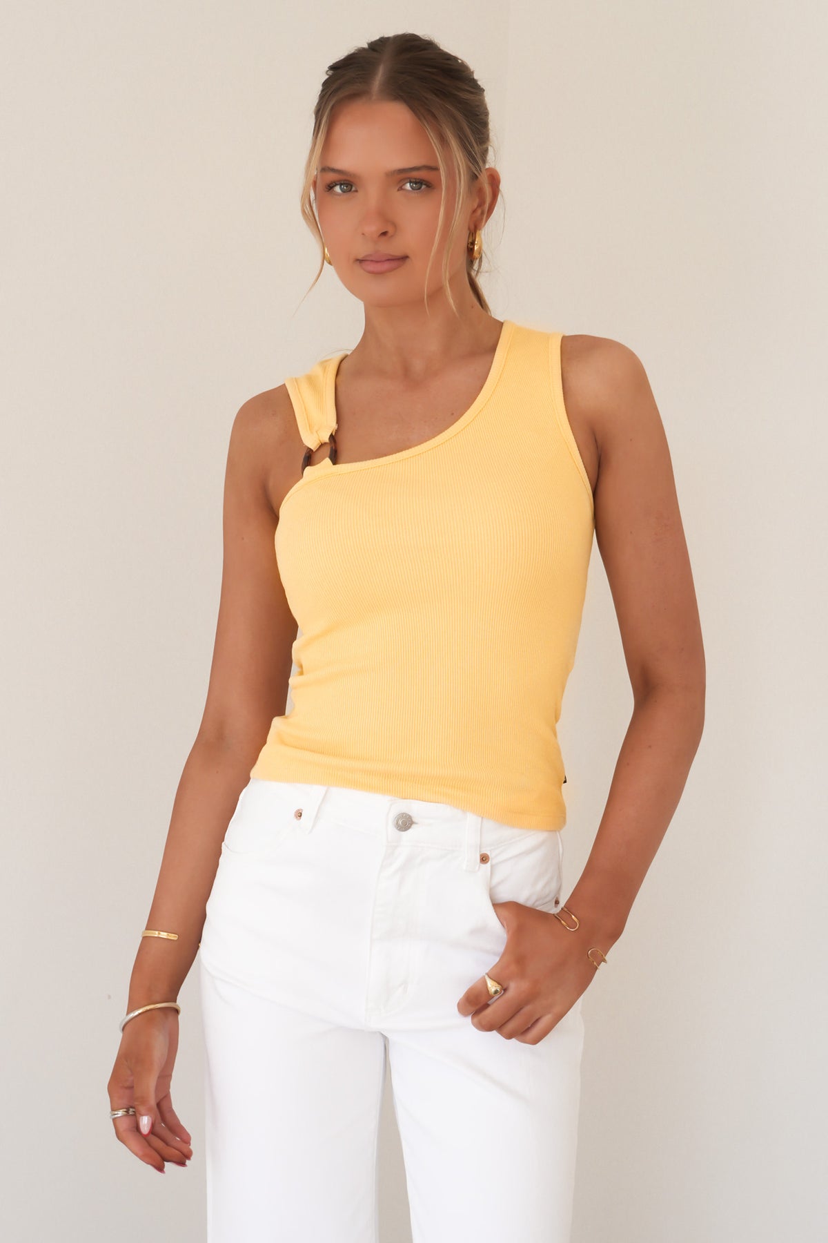 Willow Rib Tank Yellow