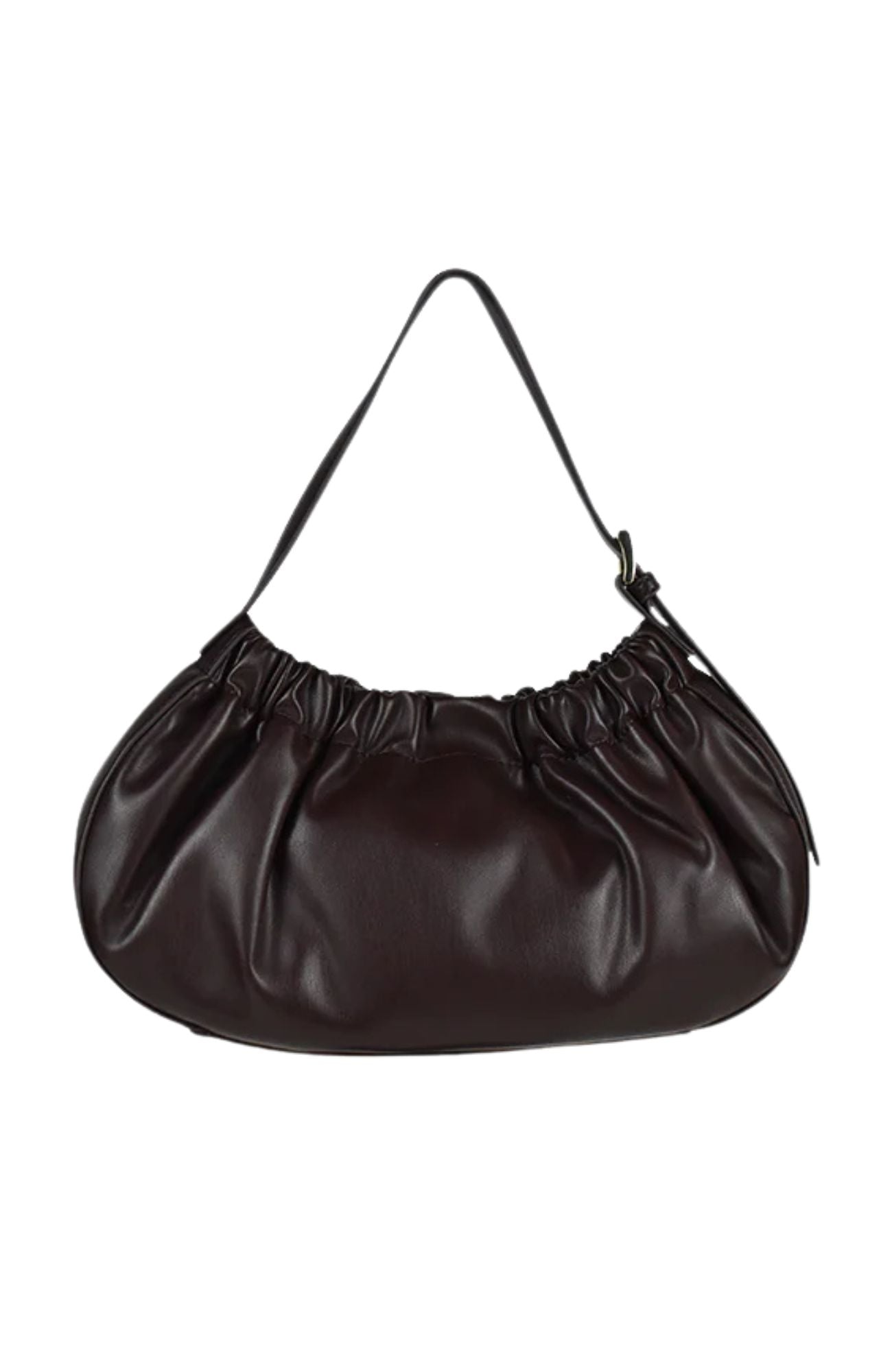 Wrinkle Bag Chocolate PU Gold