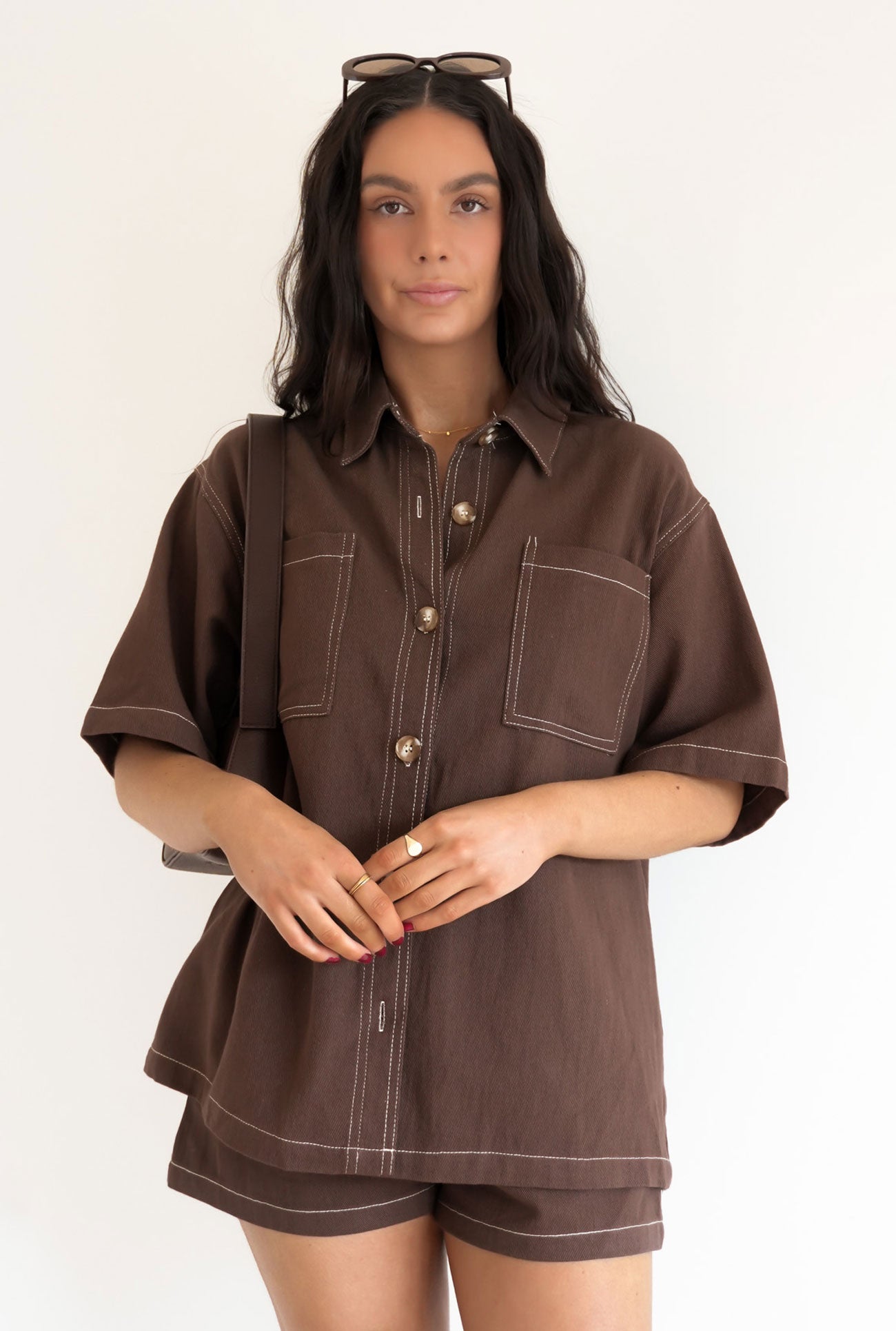 Xylia Denim Set Chocolate