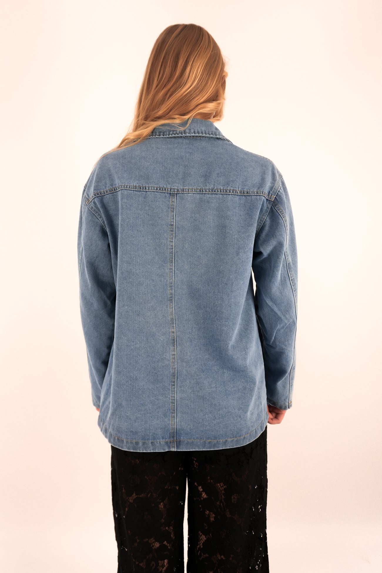 Zahiya Denim Blazer Mid Blue