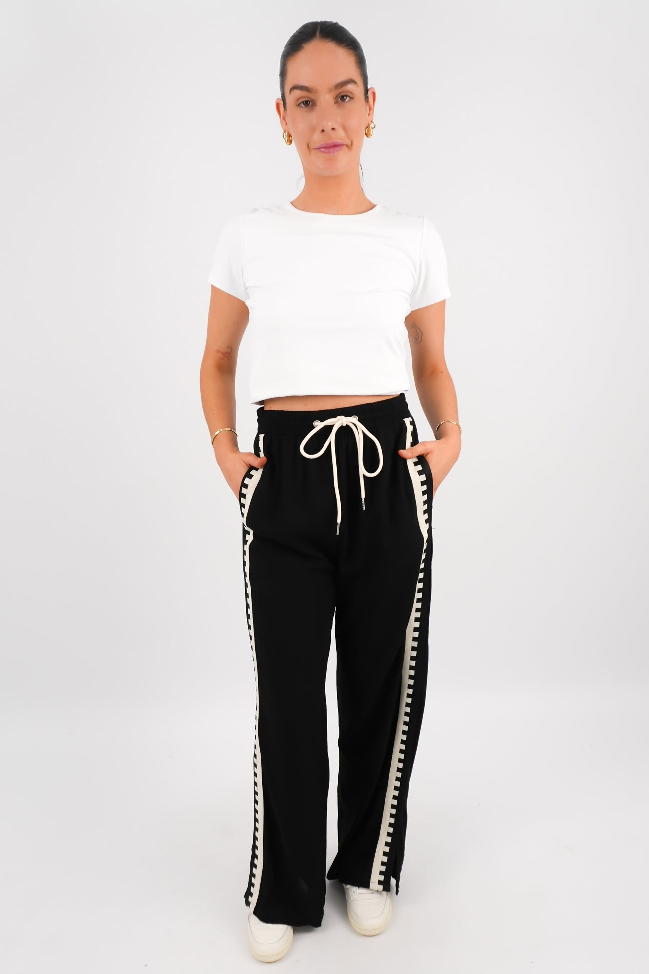 Zane Pant Black Aztec Stripe