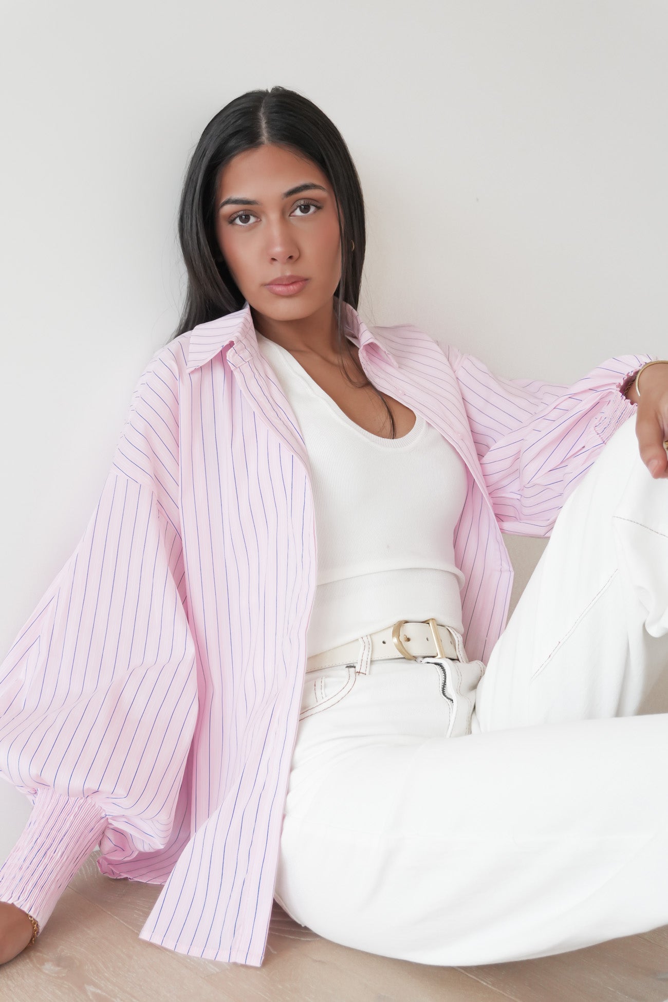 Zavier Shirt Light Pink Stripe