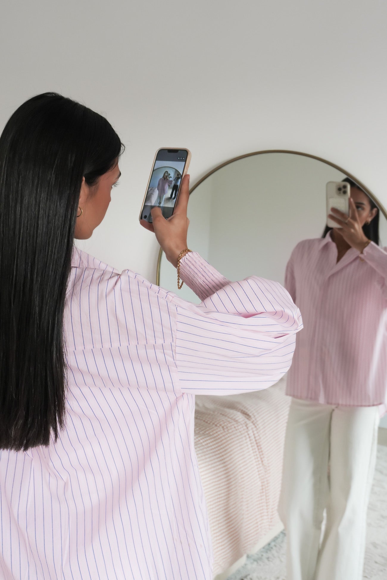 Zavier Shirt Light Pink Stripe