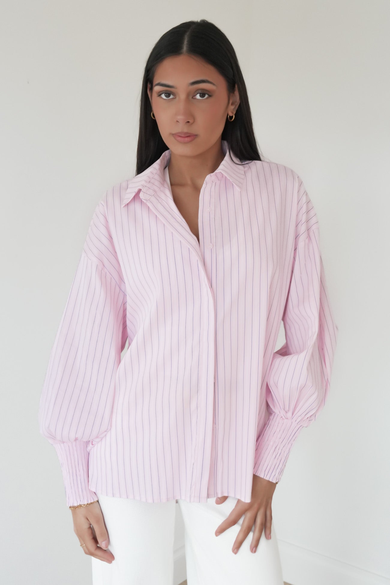 Zavier Shirt Light Pink Stripe