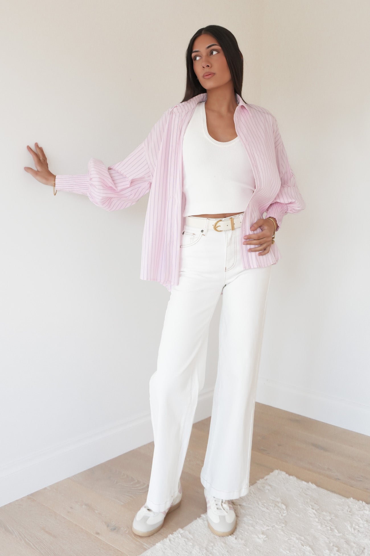 Zavier Shirt Light Pink Stripe