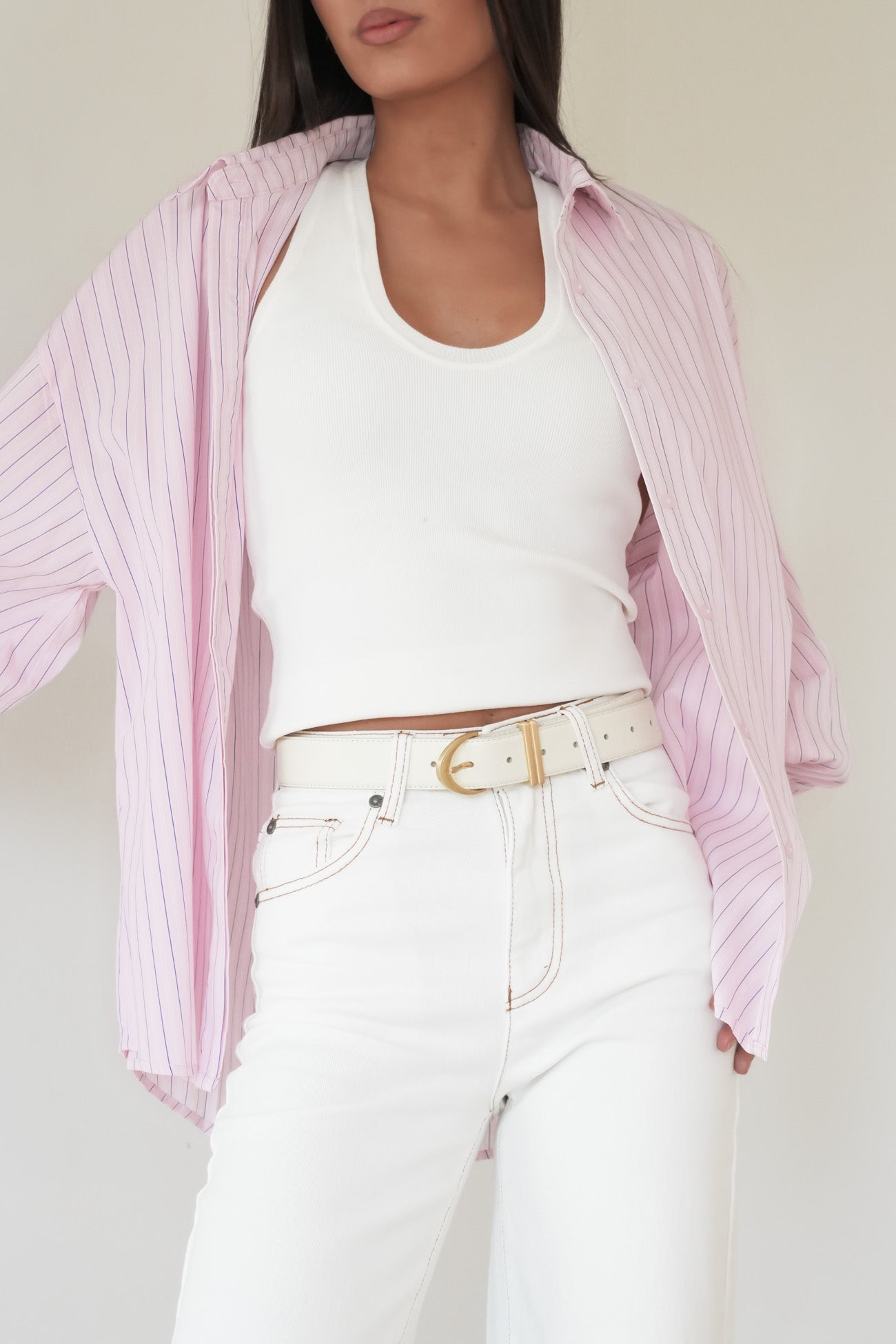 Zavier Shirt Light Pink Stripe