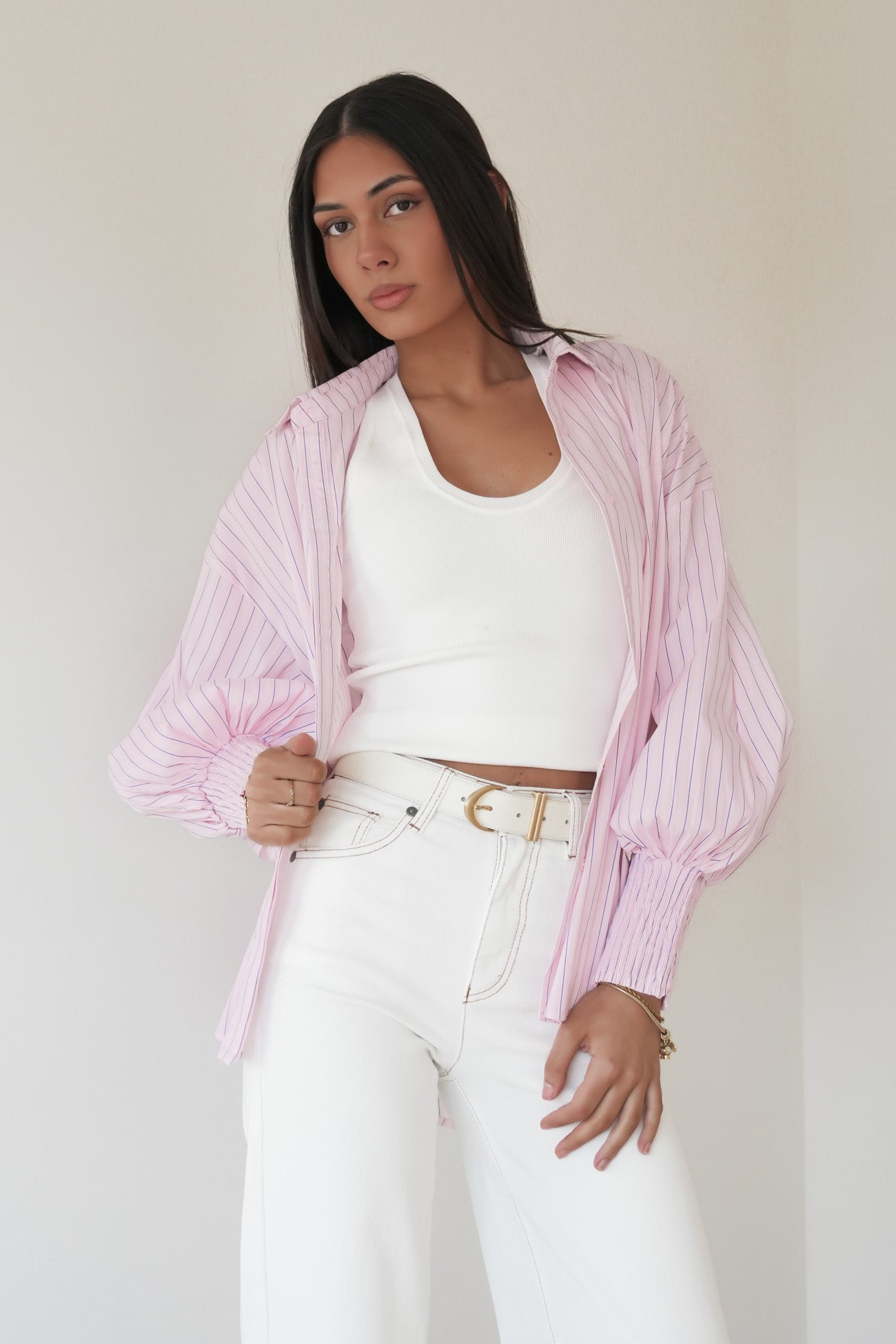 Zavier Shirt Light Pink Stripe