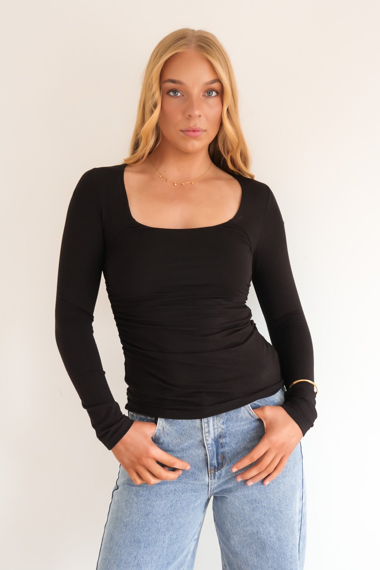 Zoe Long Sleeve Top Black