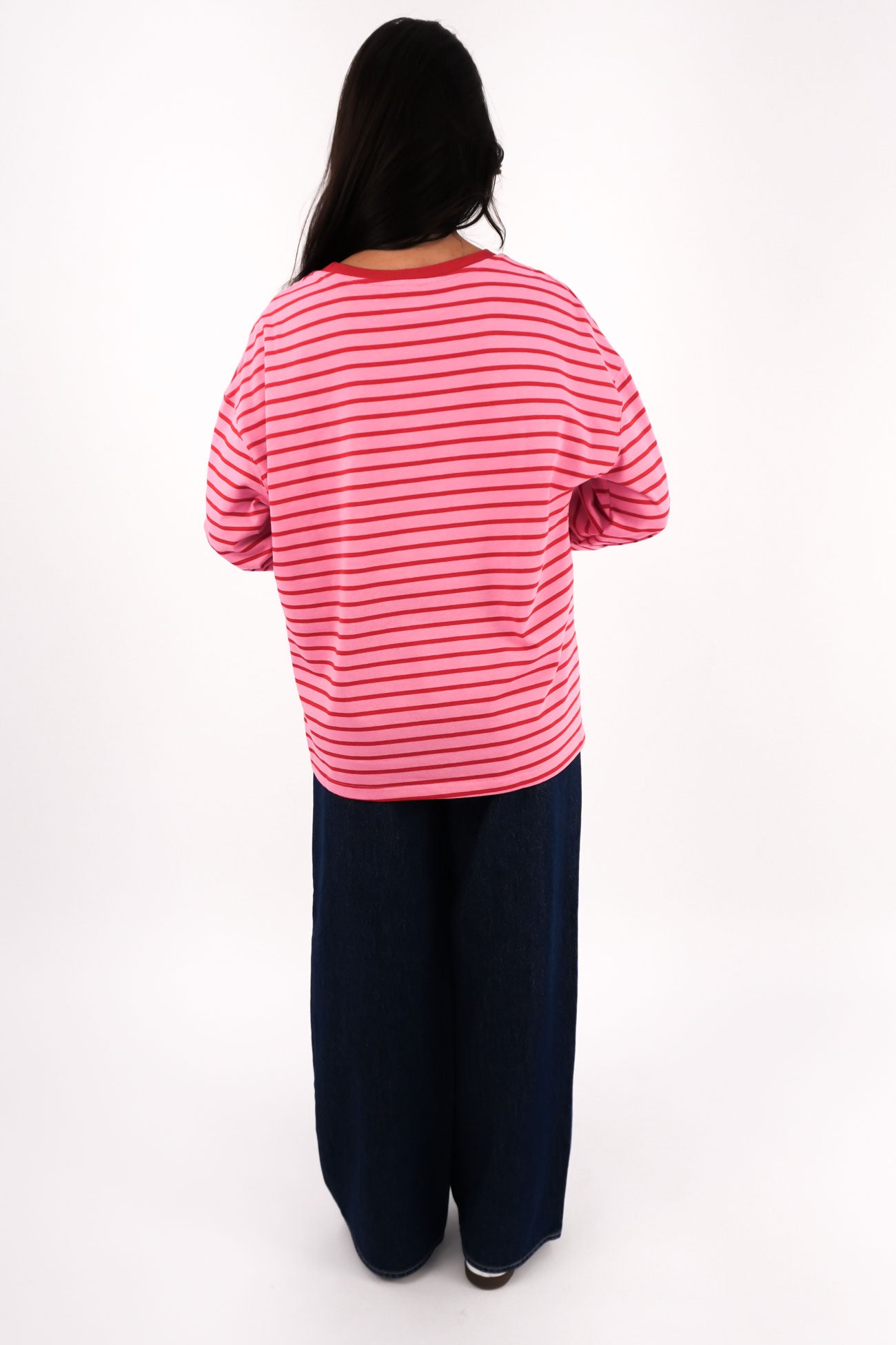 Zora Long Sleeve Tee Pink Stripe b