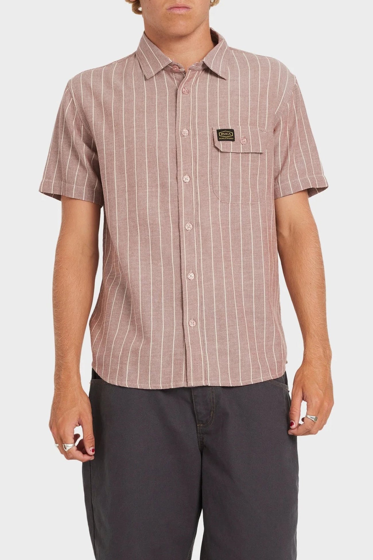 Dayshift Stripe II Short Sleeve Shirt Red Earth