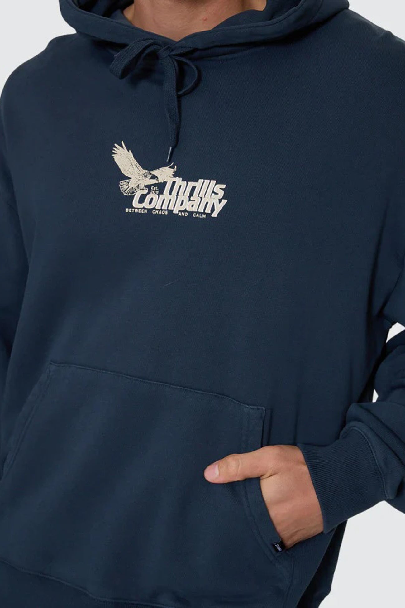 Between Chaos & Calm Slouch Pull On Cropped Hood Federal Blue