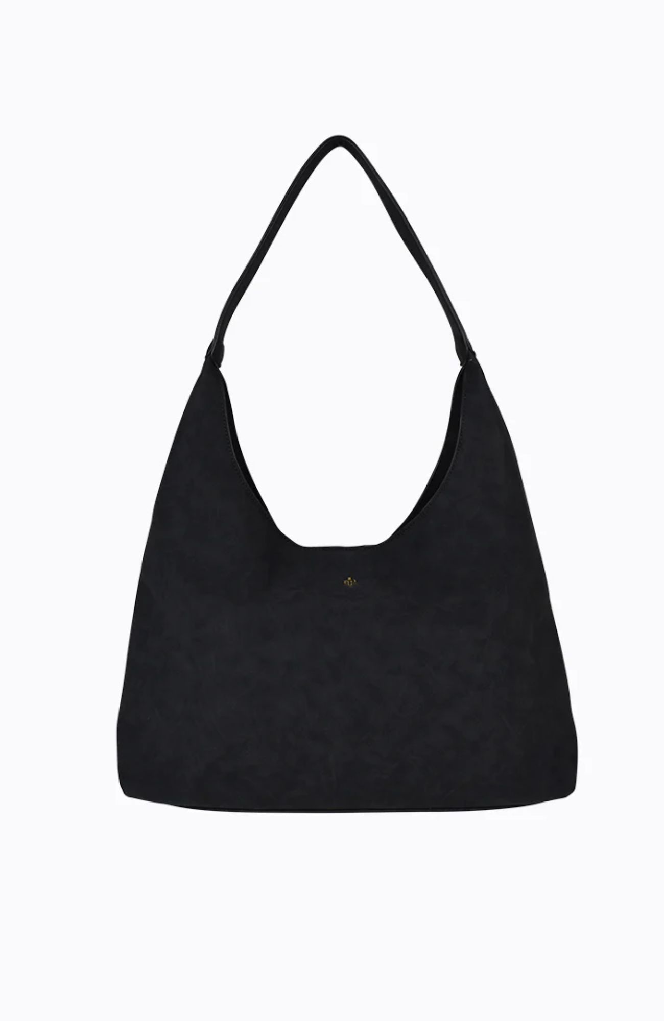 Jami Bag Black Faux Suede Gold