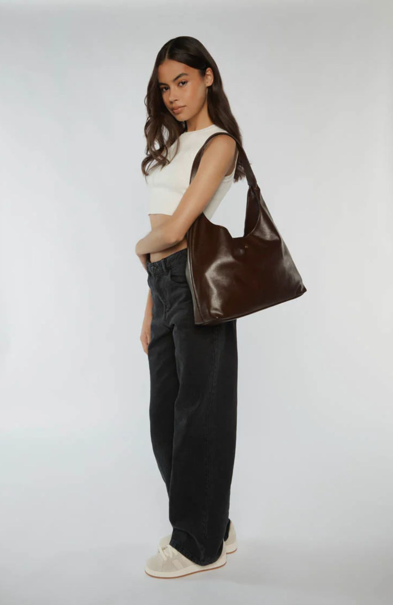 Jami Bag Chocolate Crinkle Gold