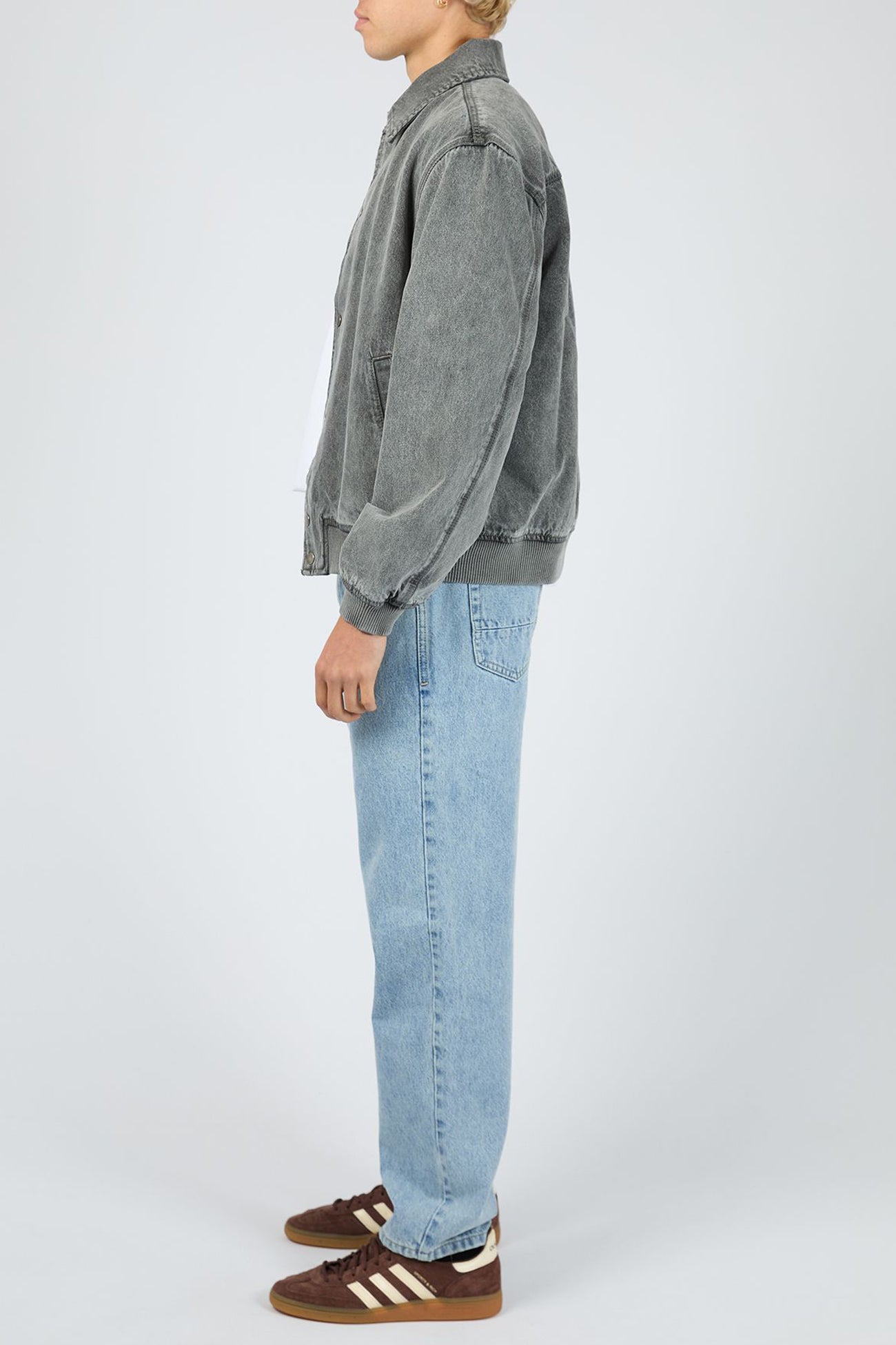 Denim Bomber Jacket Vintage Black