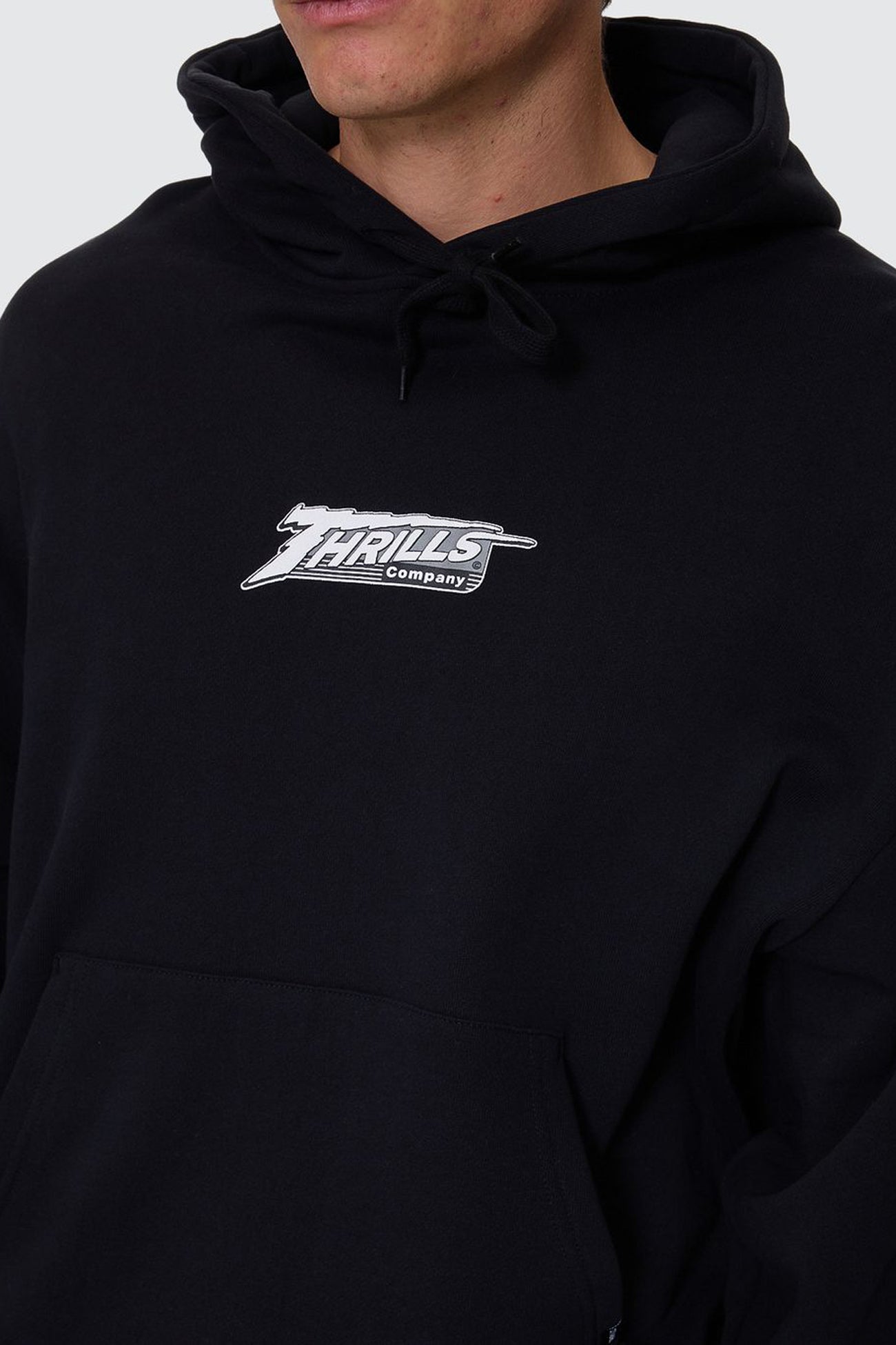 Heavy Voltage Slouch Pull On Cropped Hood Black