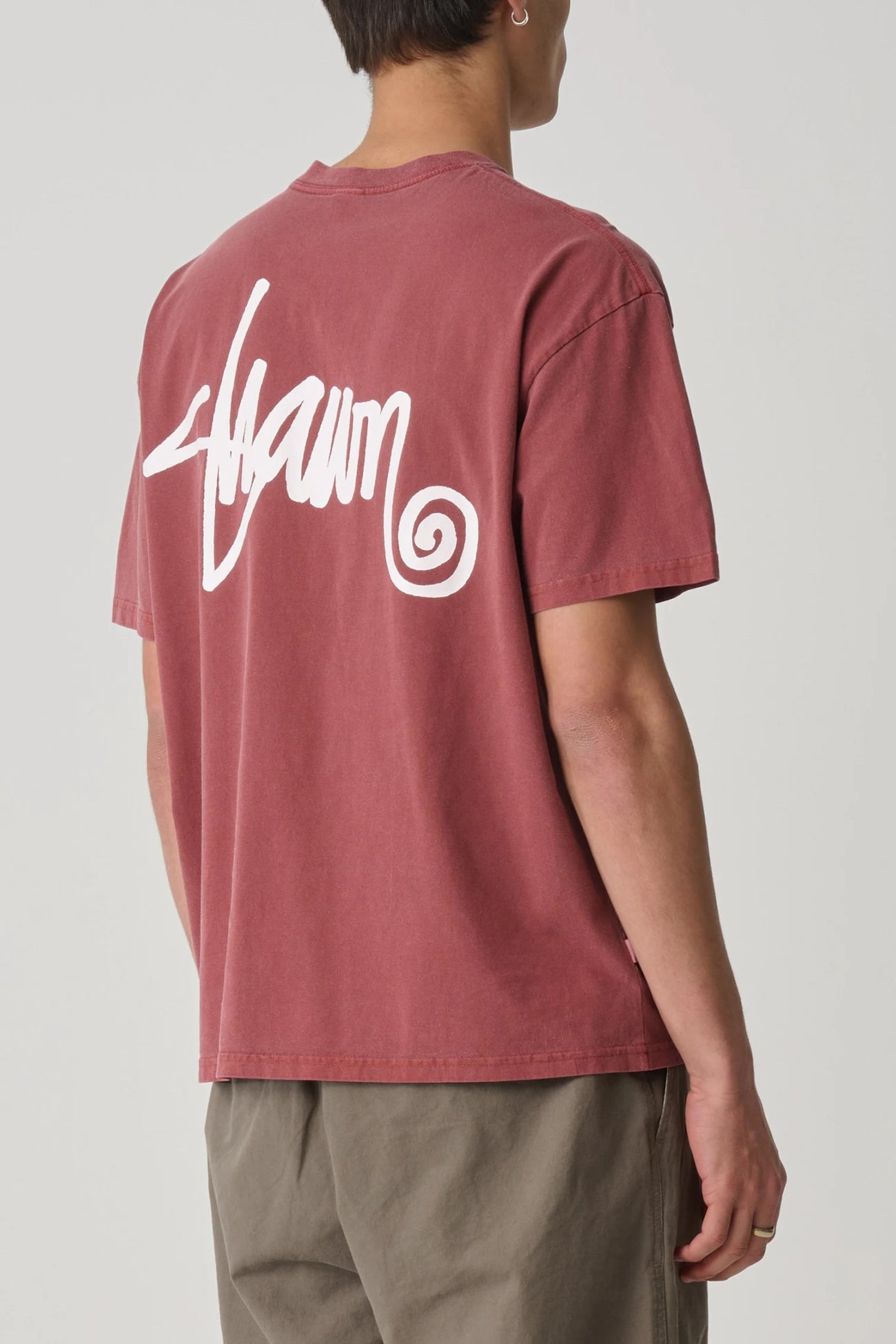 Shawn Script Short Sleeve Tee Pigment Brick Red