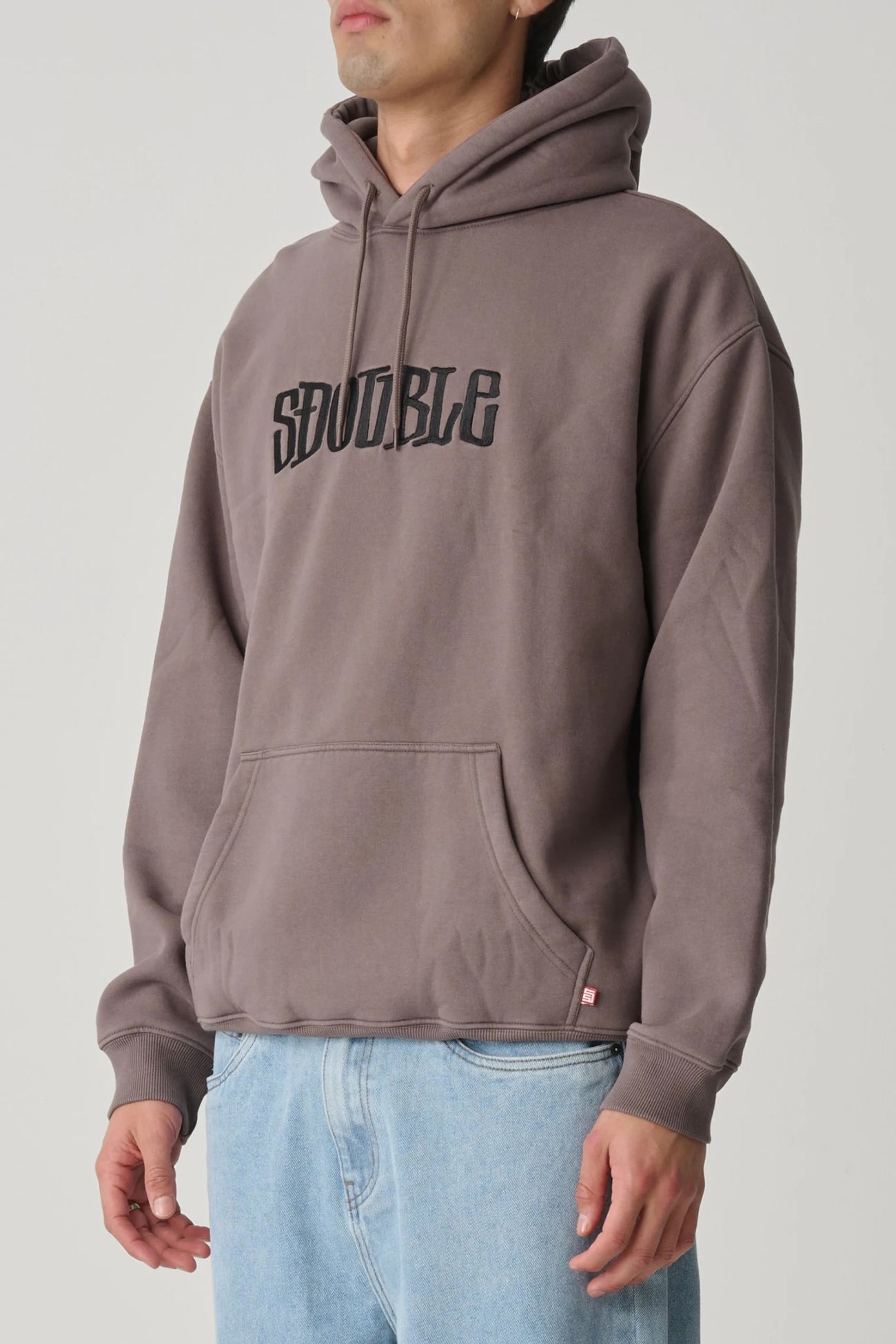 Mid Block Fleece Hood Ash