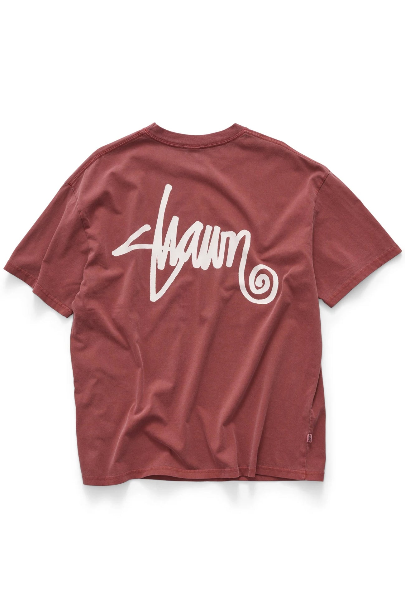 Shawn Script Short Sleeve Tee Pigment Brick Red
