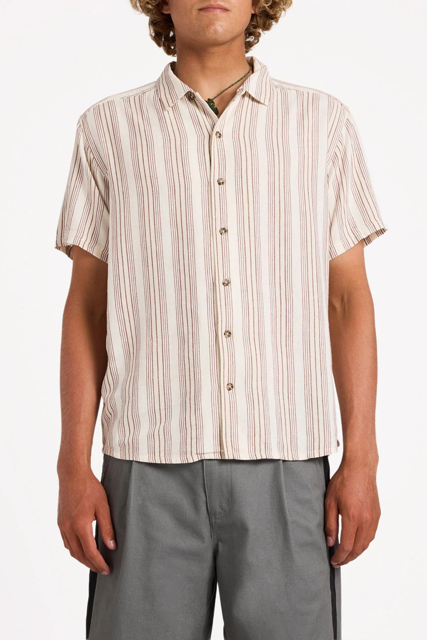 Beat Stripe Short Sleeve Shirt Natural