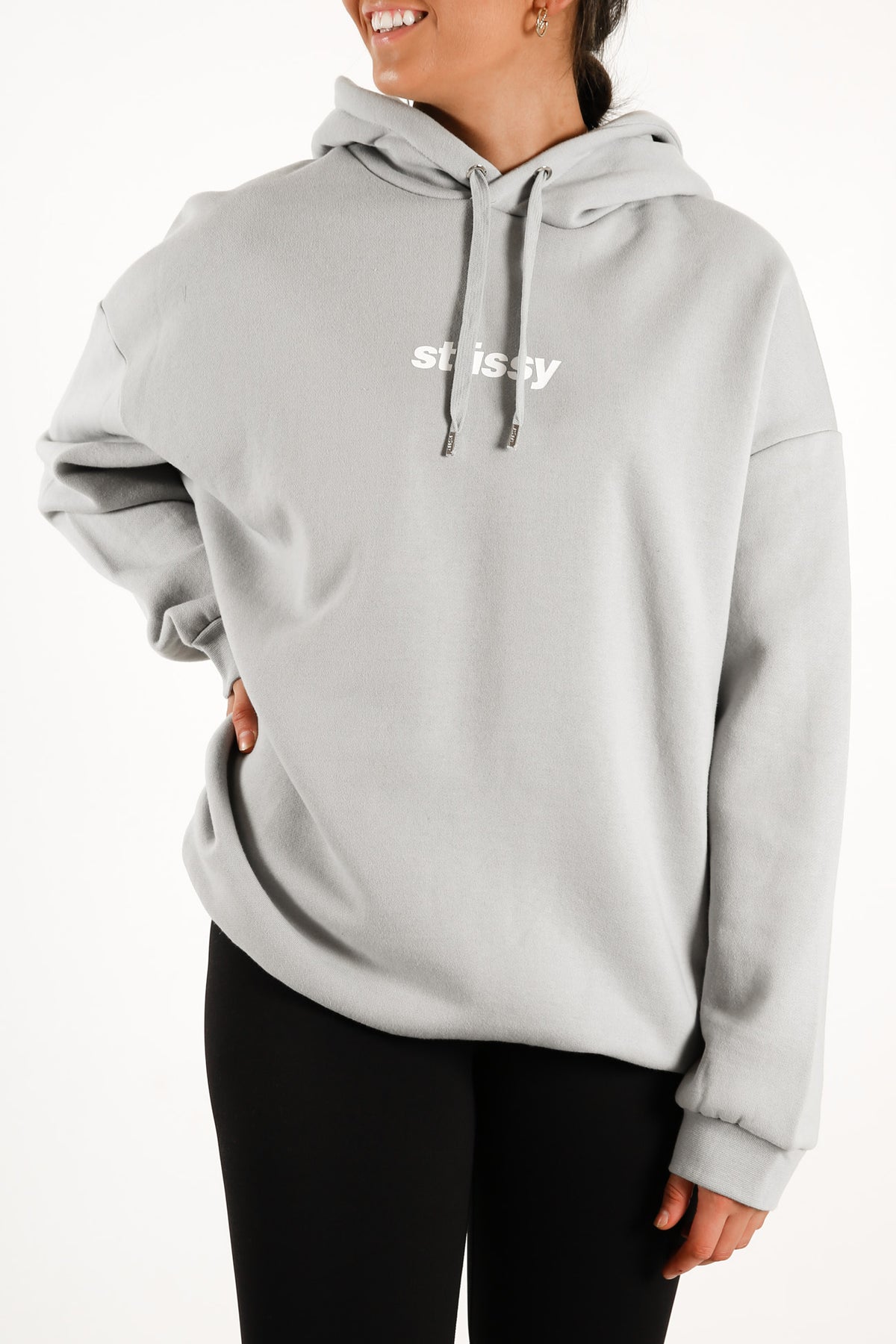 Italic Oversized Hood Flat Grey