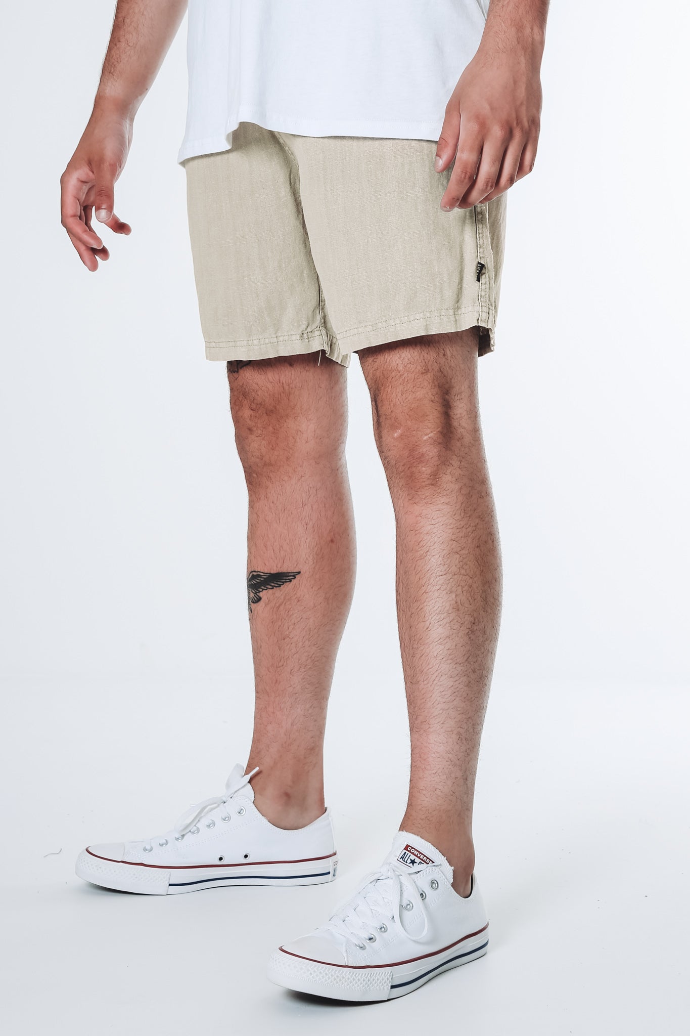 Linen Blend Walk Short Tan